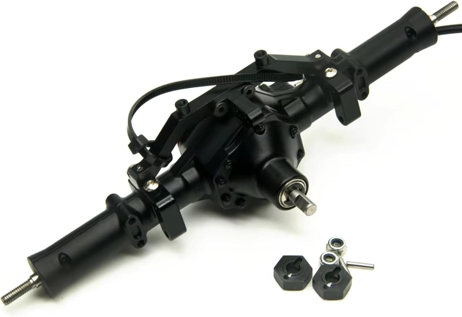 Compatible with Axial for SCX10 CC01 F350 1/10 RC Crawler Car Parts Metal Alloy Front and Rear Complete Axle Set RC Front and Rear Axle(1Set)