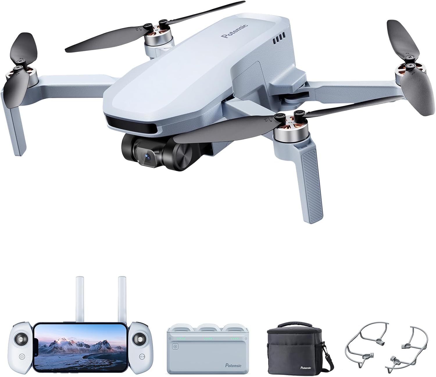 Potensic ATOM SE GPS Drone Fly More Combo Bundle with Propeller Guard