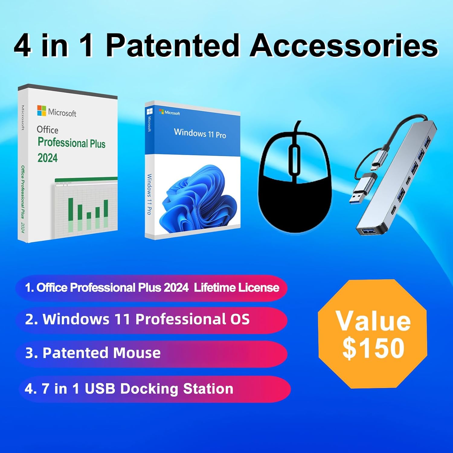 Lenovo Legion 5i Gaming Laptop, 16” WQXGA 165Hz Display, Intel i9-14900HX Processor, GeForce RTX 4060, 64 GB DDR5, 4 TB SSD, Backlit KB, Windows 11 Pro, Office 2024 Lifetime License,w/Accessories