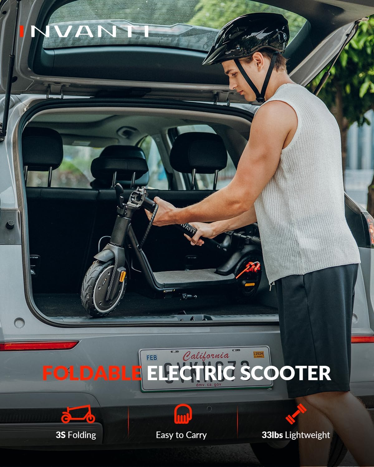 INVANTI E20 Adult Electric Scooter with Smart APP, Max 19 Miles & 18 MPH,350W Motor, 8.5