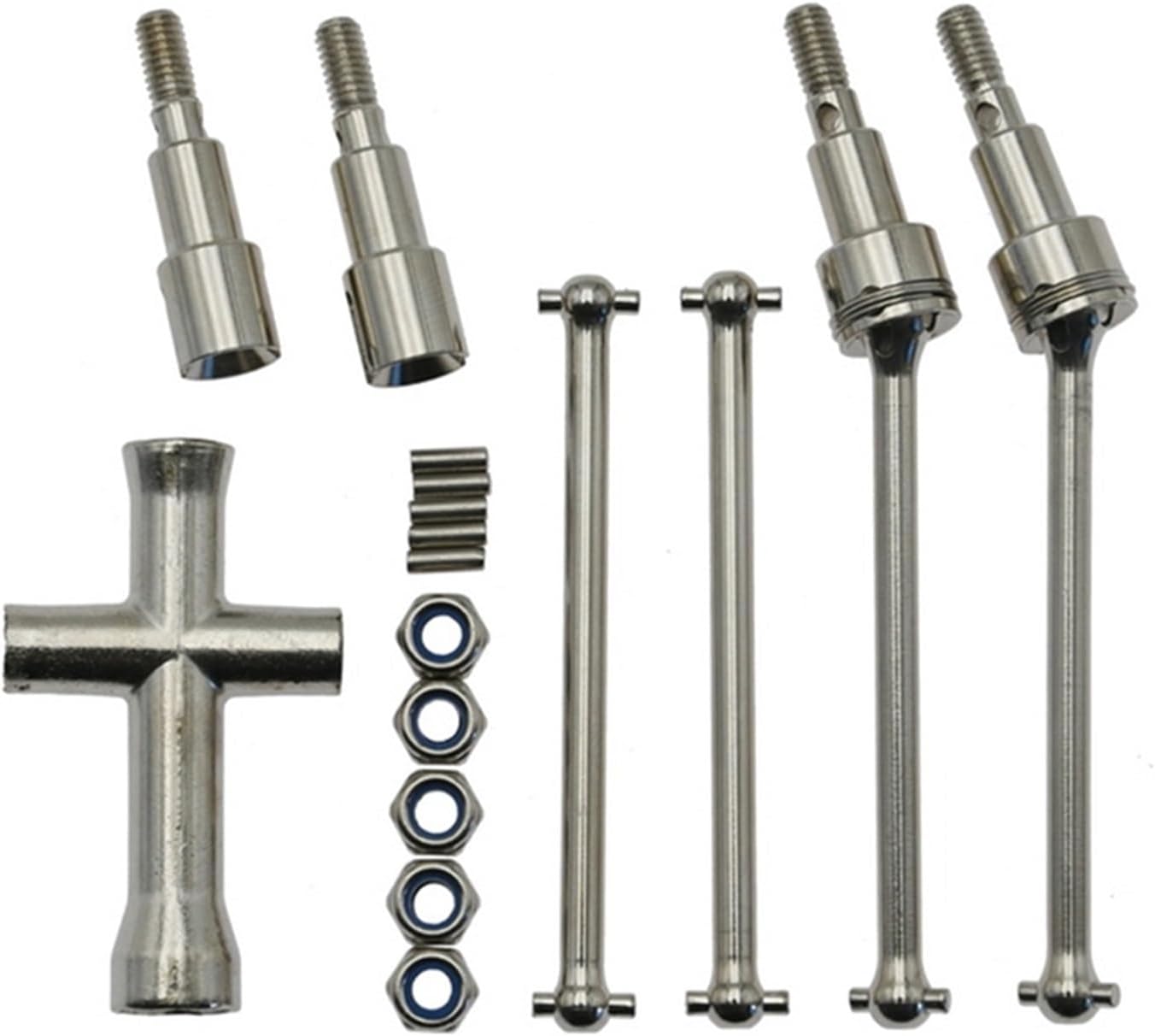 for SCY 16101 16102 16103 16201 for Pro for 1/16 for Brushless RC Car Upgrades Metal Front and Rear Drive Shaft CVD RC Car Parts