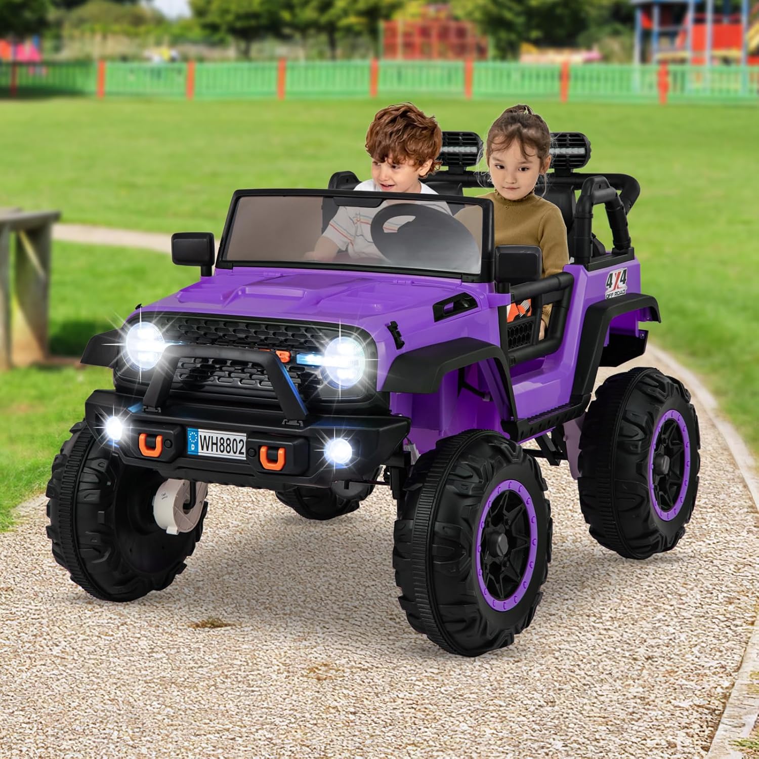 INFANS 24V 2 Seater Ride on Car for Kids, 2WD/4WD Battery Powered with Remote Control, Music, USB, MP3, Spring Suspension, 20