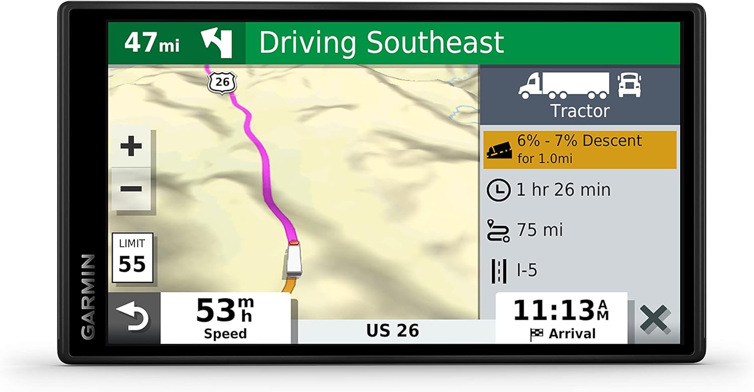 Garmin Dezl OTR500, 5.5-inch GPS Truck Navigator, Custom Truck Routing and Load-to-Dock Guidance, 010-02603-00