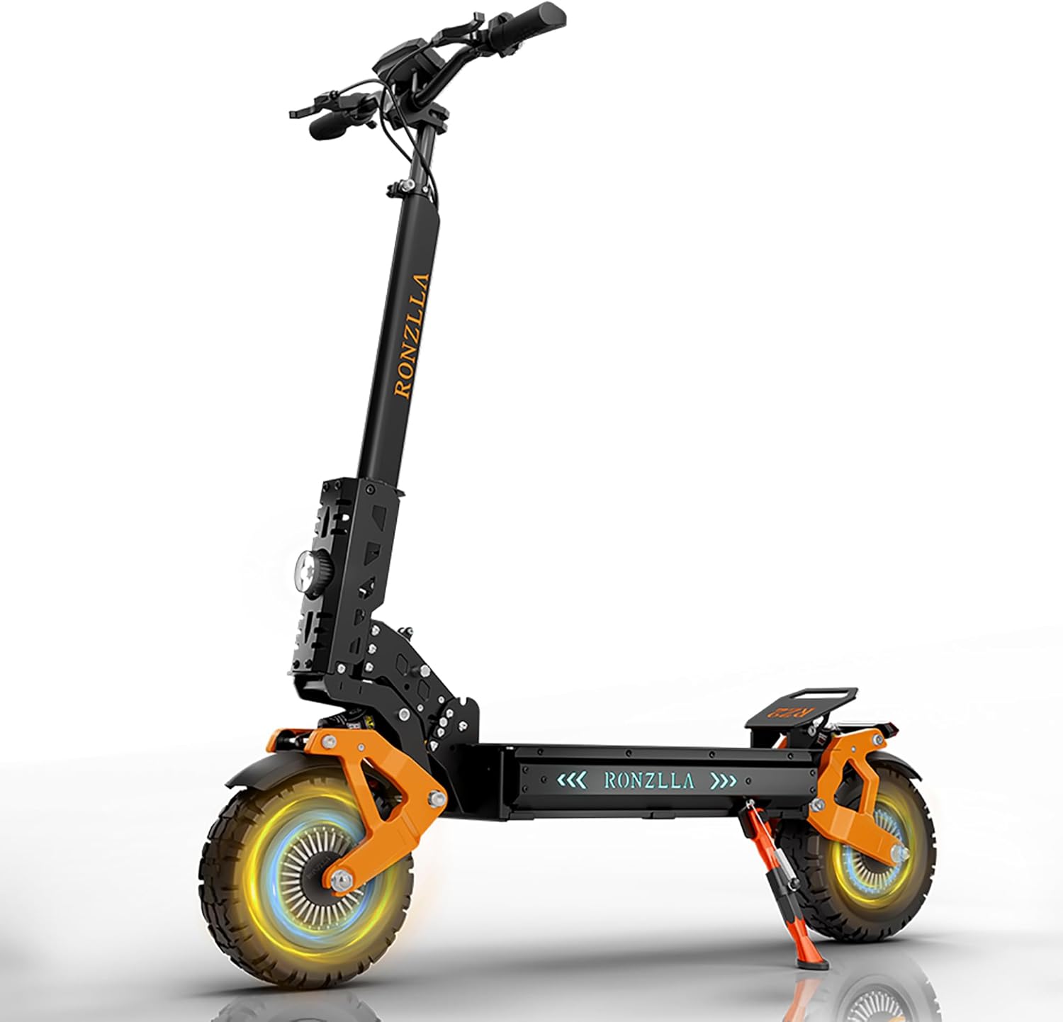 Fast Electric Scooter RZ2, 50 MPH High Speed Off Road E Scooter with 5600w Dual Motor 60 Mile Long Range & Seat for Adults