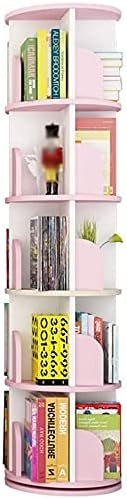 Katzowen Children's Bookshelf Organiser Bookshelf Rotation Corner Bookcase Vertical Combination Multi-Layer Storage Holder, Diameter- 46cm