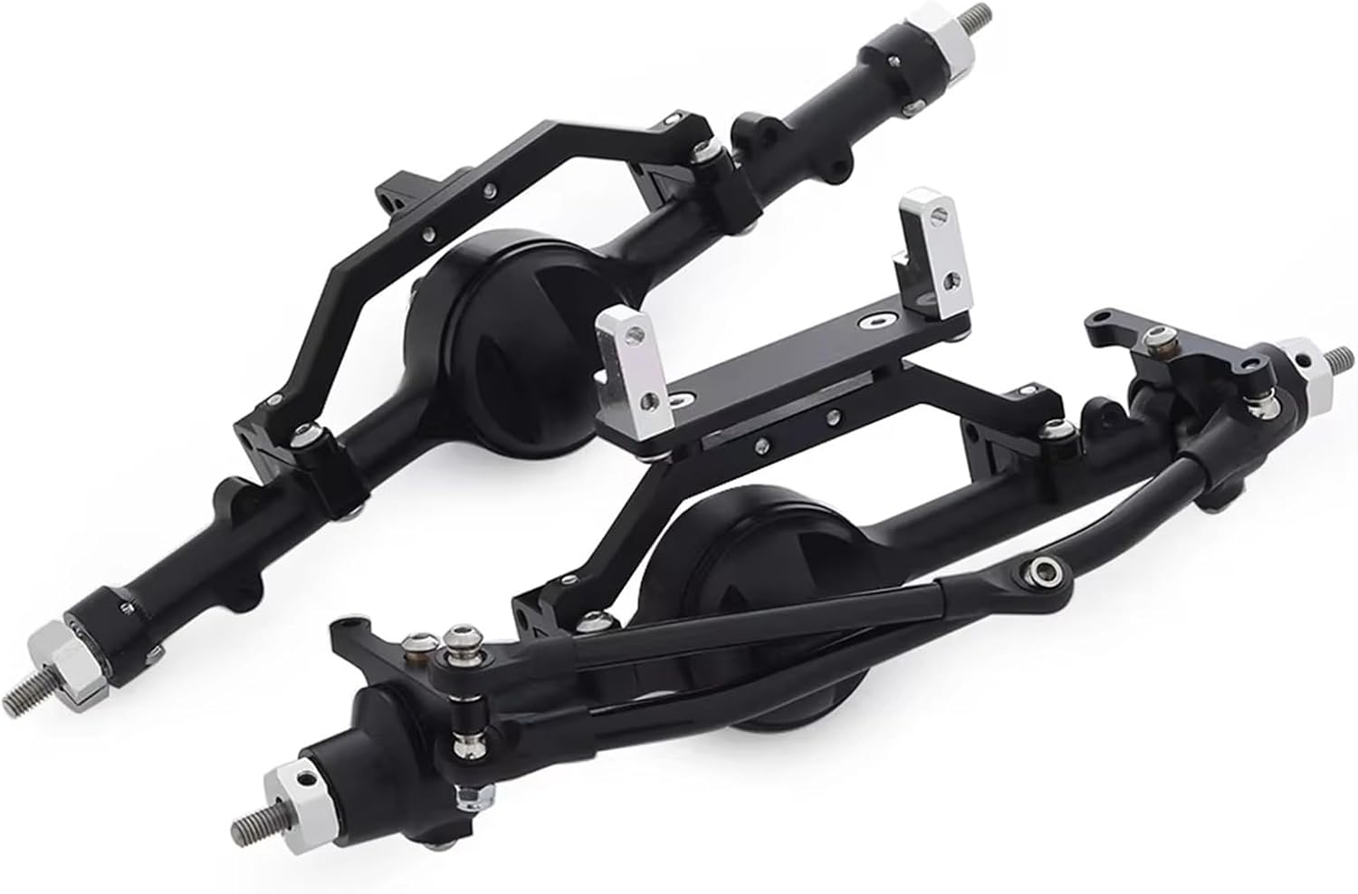 RC Car Parts Compatible with Gelande II TF2 D110 for Yota II CNC Aluminum Alloy D90 Front Rear Axels Set for 1/10 RC Crawler Upgrade Parts(Rear and Front)