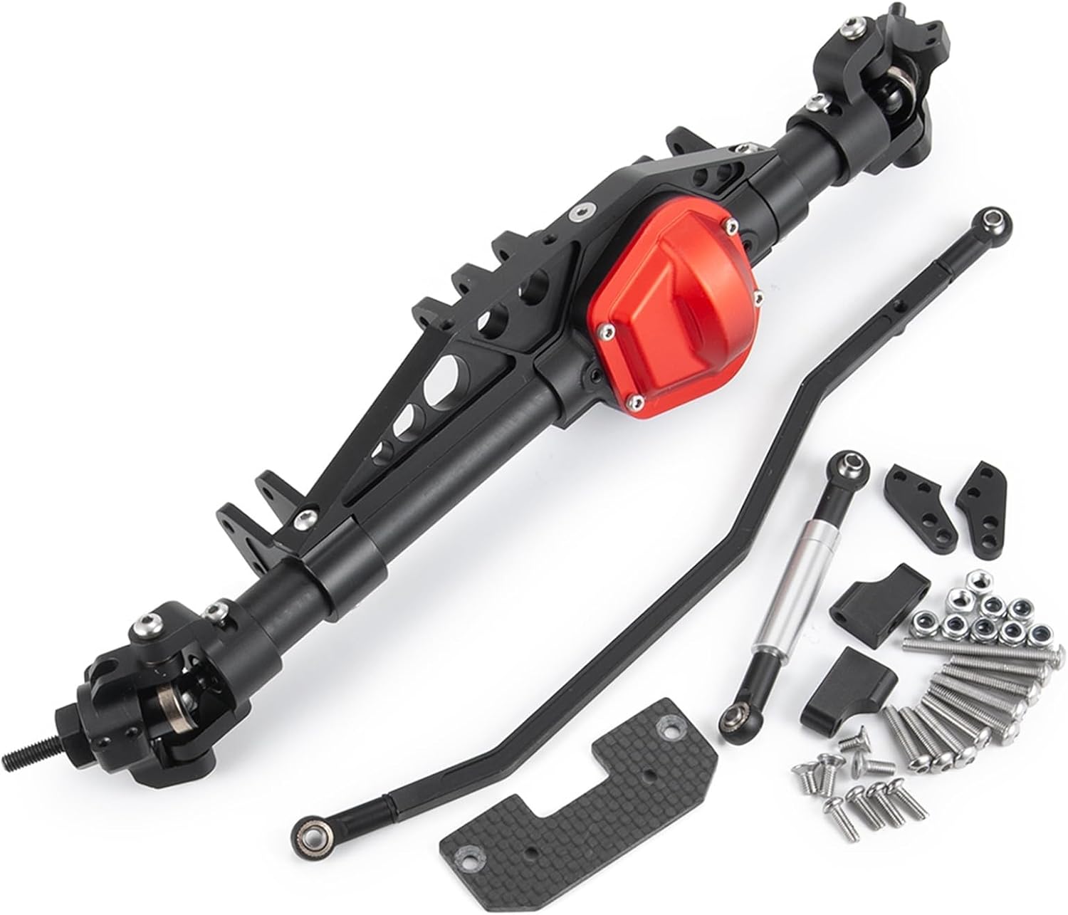 RC Vehicle Axles Compatible with Axial for Wraith 90018 90048 90053 1/10 RC Crawler Car Model Upgrade Parts CNC Aluminum Alloy Front/Middle/Rear Axle(Size:1Set)