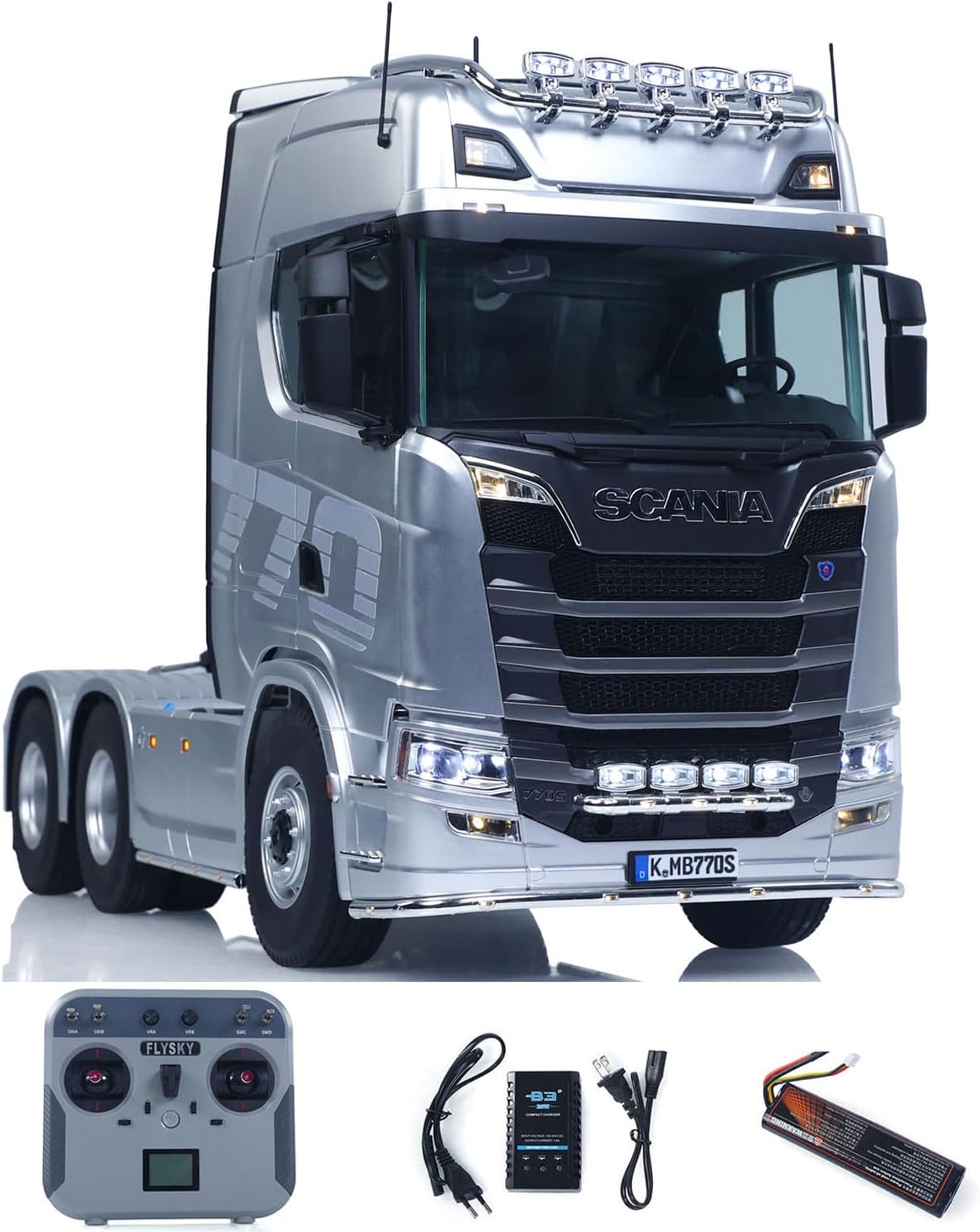 TOUCAN RC HOBBY 1/14 KABOLITE RC Tractor Car 770S 100 6x6 Romote Control Truck 2Speed Gearbox Differential Lock Vehicle 6WD Sound Light Model for Adult