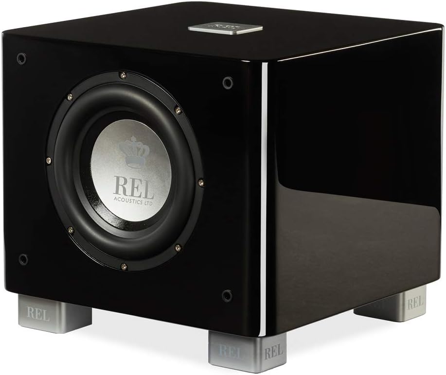 REL T/7x 8-Inch Powered Subwoofer Compact Sealed Design with Class AB Amplifier