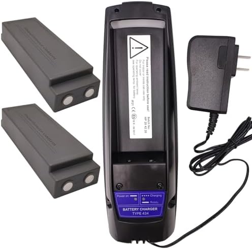 (1-Pack) 110-240V Scanreco 434 EEA4291 Battery Charger + (2-Pieces) Type 592 Battery for 7.2V SCANRECO 592 590 960 RC400 EEA2512 RSC7220 13445