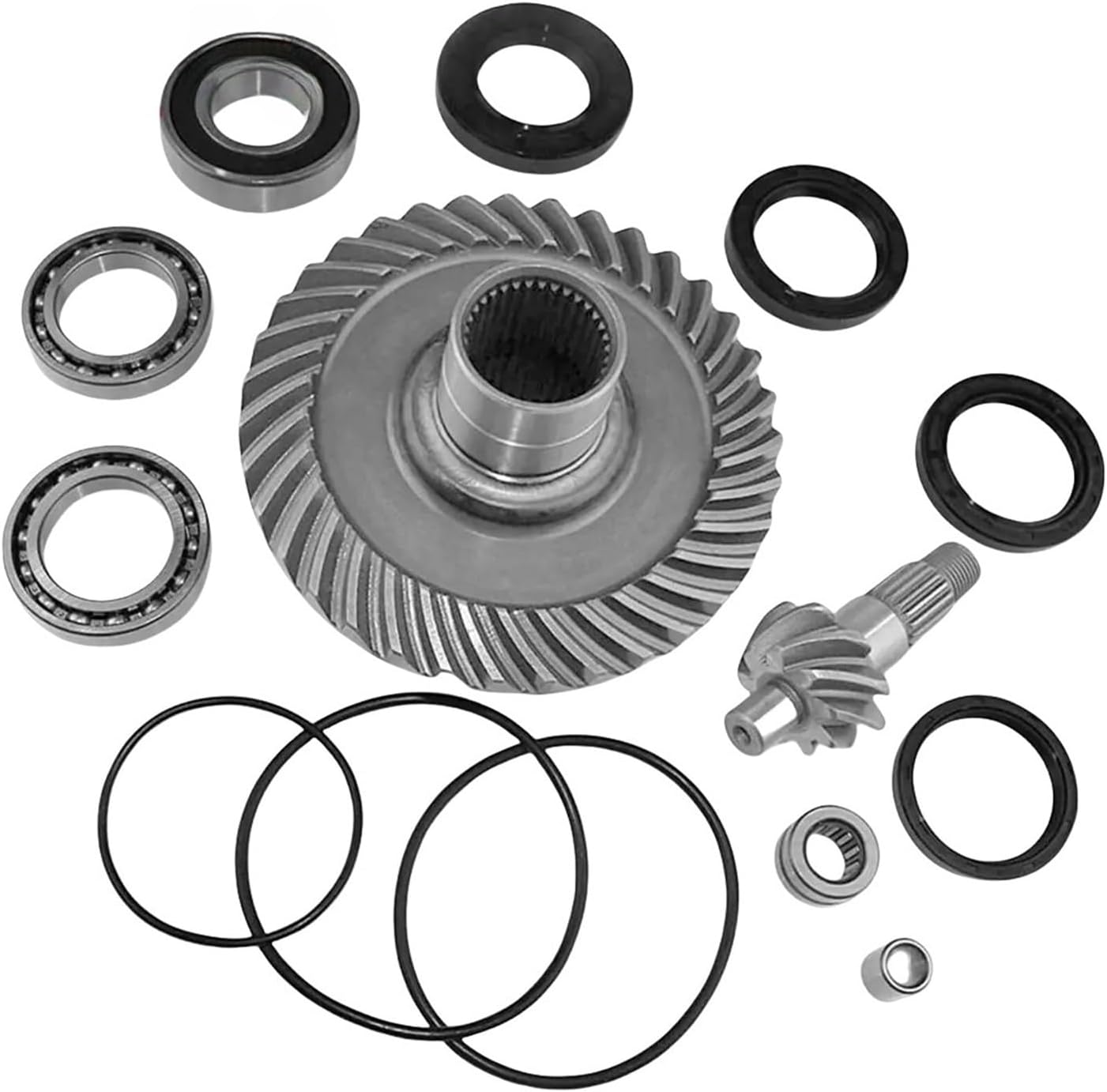Compatible For HONDA TRX300FW 4x4 Fourtrax Rear Differential Ring&Pinion Gear+Bearing Kit 88-00