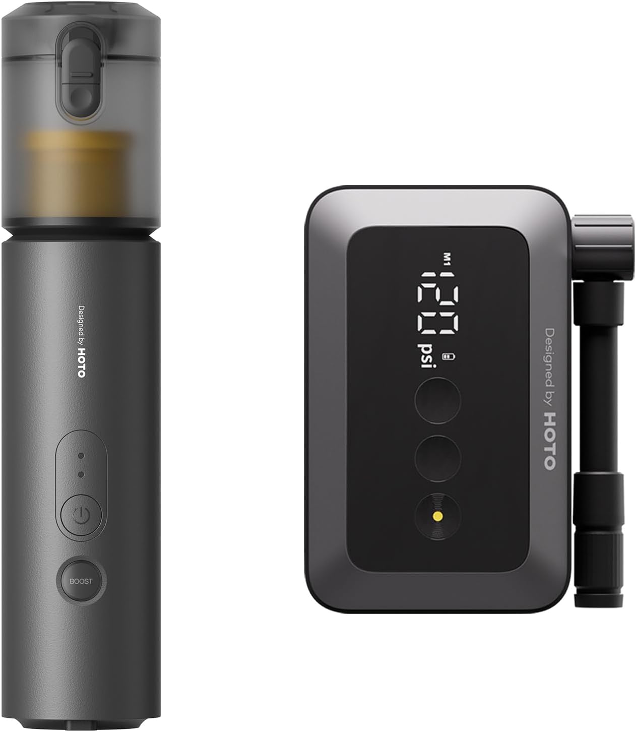 HOTO AutoCare Air Duster & Vacuum with Mini Bike Tire Pump