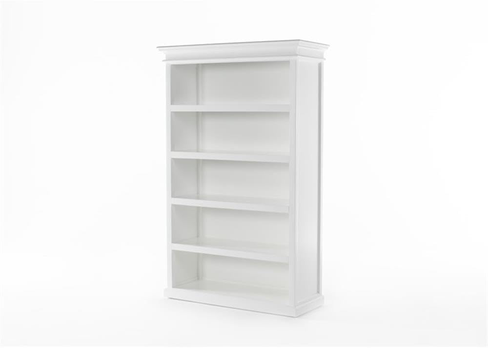 NovaSolo Furniture Bookcase with 5 Shelves Halifax Solid Wood in White