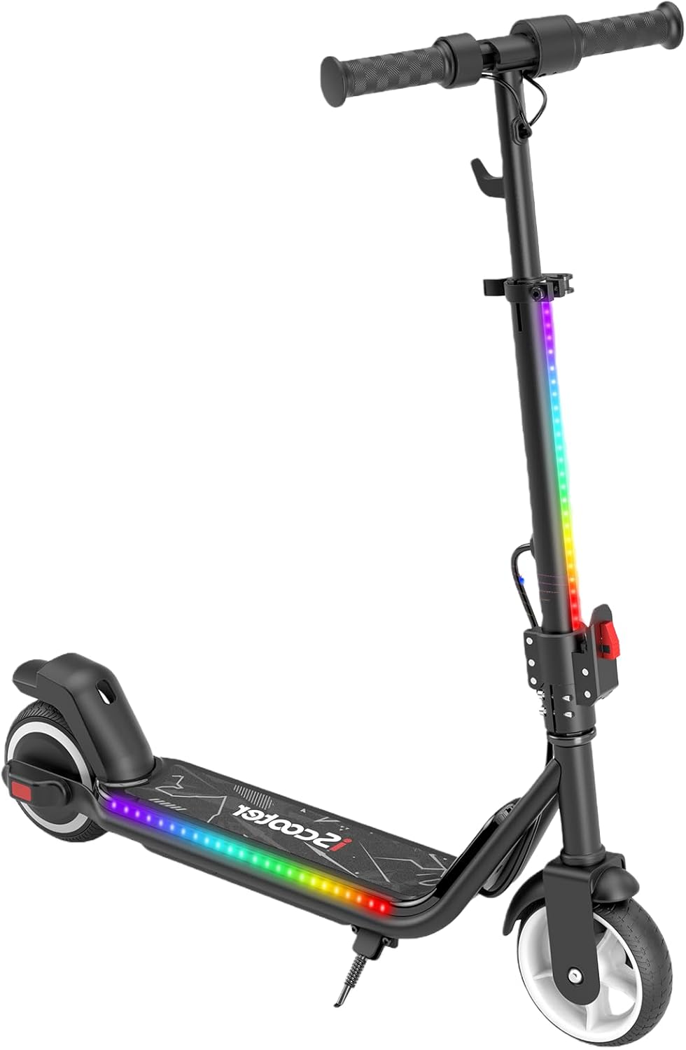 iScooter IK3/IK3Pro Electric Scooter for Kids Aged 6-12,10MPH Top Speed, 3 Heights (IK3Pro), Magnetic Charging,Colorful Lights,LED Display,150W