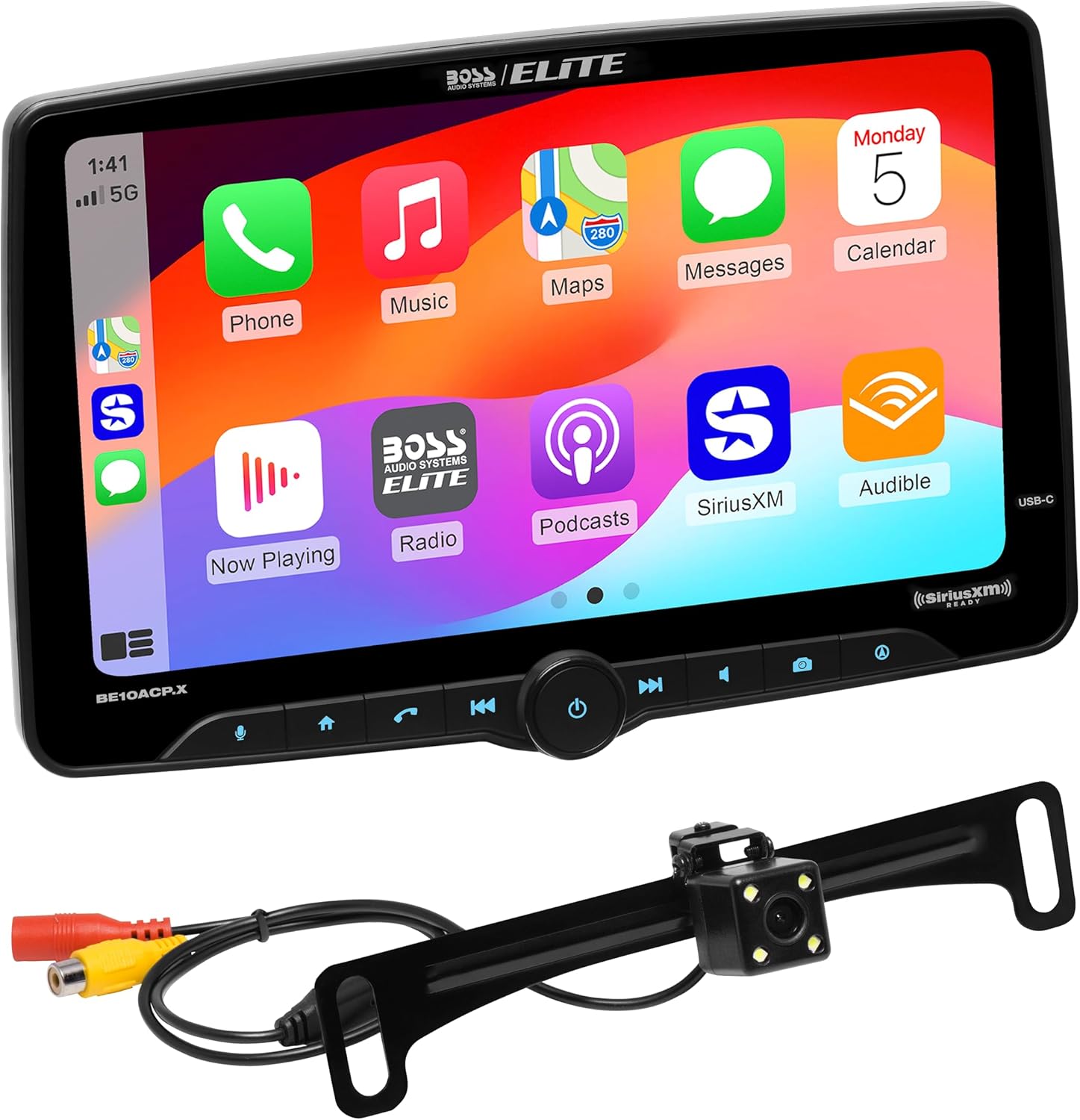 BOSS Audio Systems Elite BE10ACP.XC Single DIN Car Stereo Apple CarPlay
