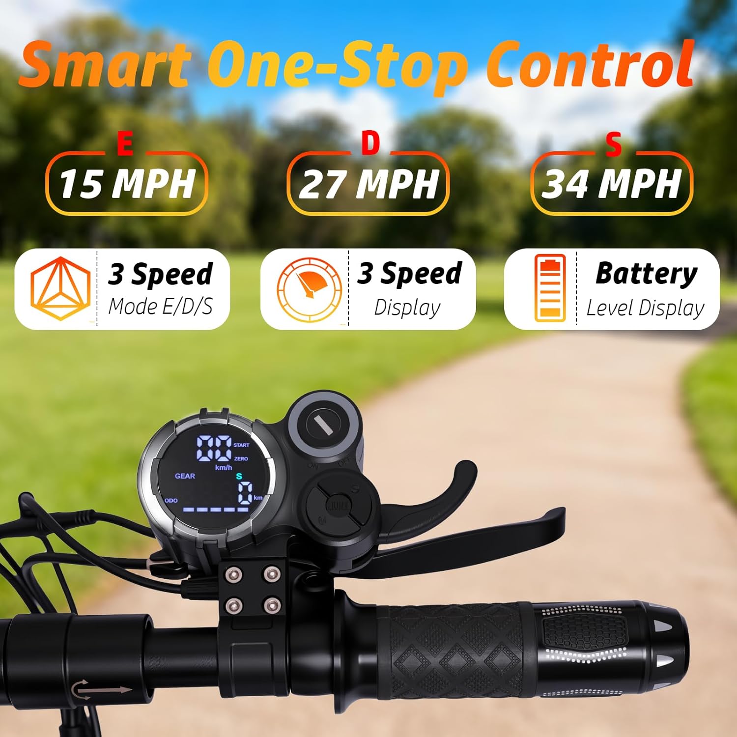 Off Road Electric Scooter Adults, 1200 Motor, 34MPH 48V 18AH Battery, 11