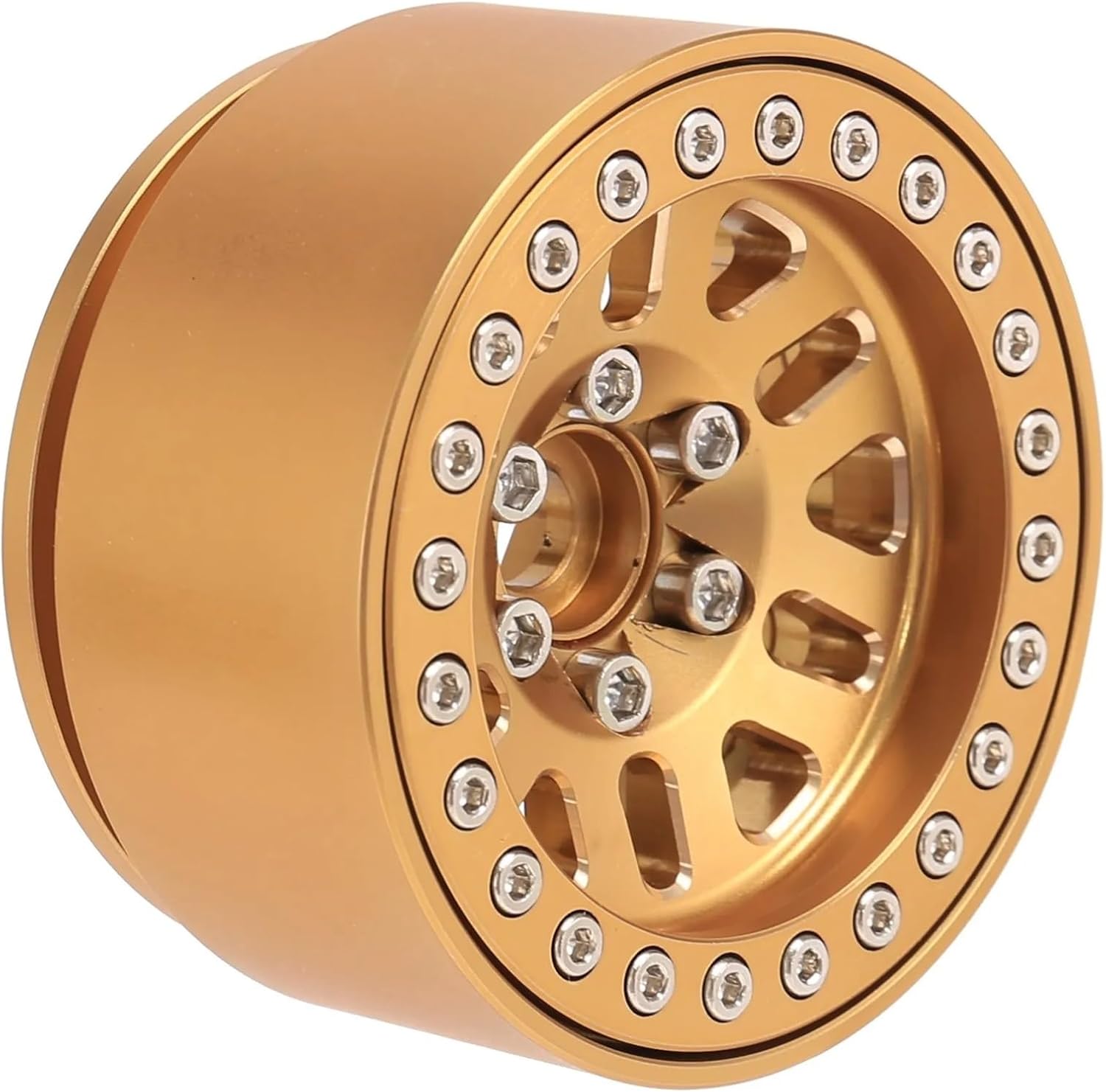 For Traxxas For TRX-4 For Axial For SCX10 D90 YK4082 1/10 240g/pcs Heavy Brass Beadlock 1.9 Wheel Hub Rim RC Crawler Car Parts Models