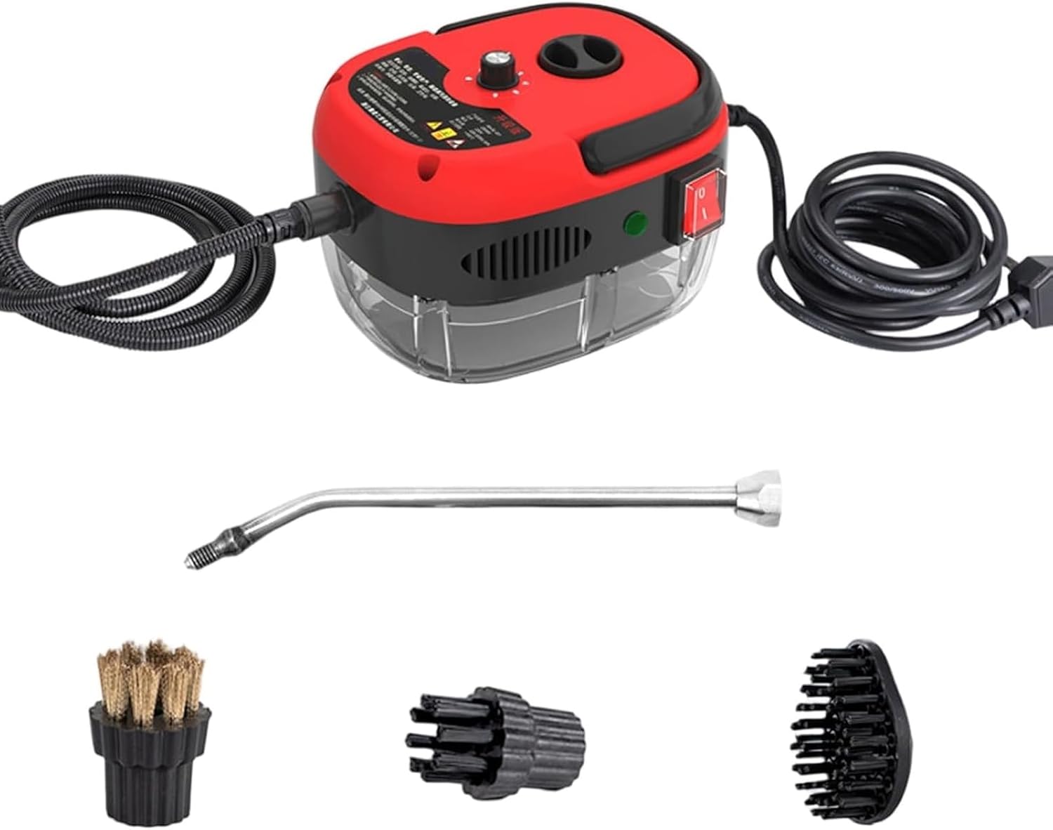 Handheld High-temperature Pressurized Steam Cleaner with 6-speed Steam Output Adjustment and a 3-brush Steam Cleaner That Quickly Generates High-temperature Steam for Kitchens, Homes, Furniture