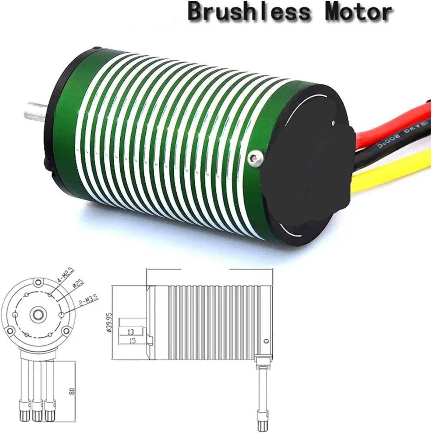 Waterproof 4068 4074 4082 4092 brushless Motor Suitable for 1/8 Scale Remote Control(4092 1730KV)