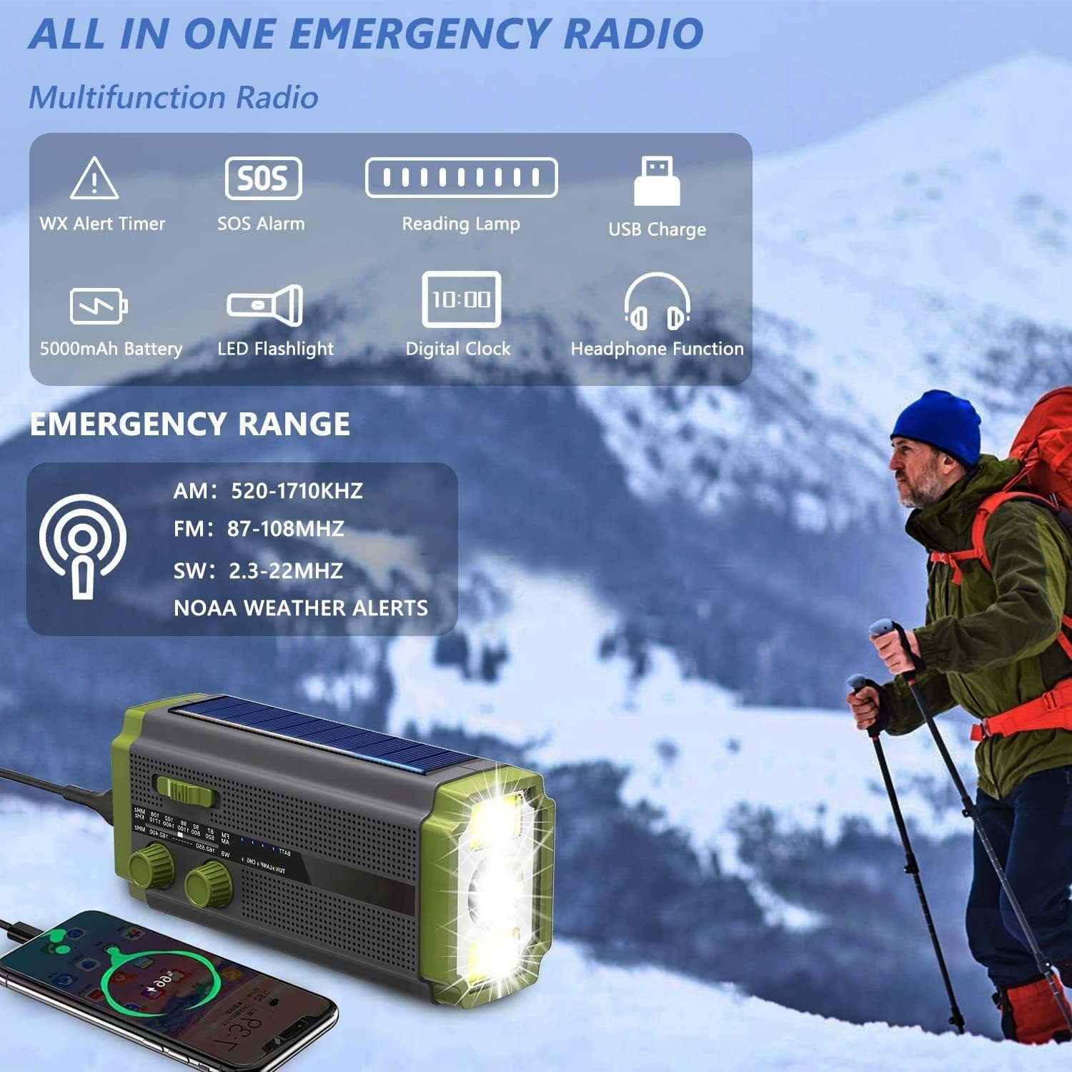 Emergency Hand Crank Radio
