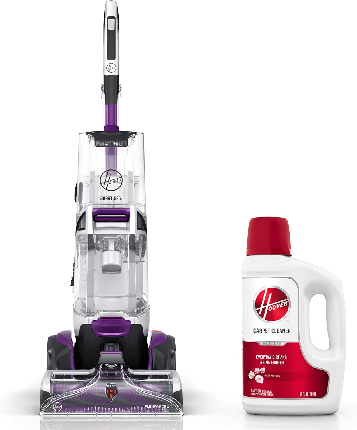Hoover SmartWash Pet Automatic Carpet Cleaner Machine, with Spot Chaser Stain Remover Wand + 64 oz Everyday Carpet Cleaner Solution, Deep Cleaning Carpet Shampoo, AH31924