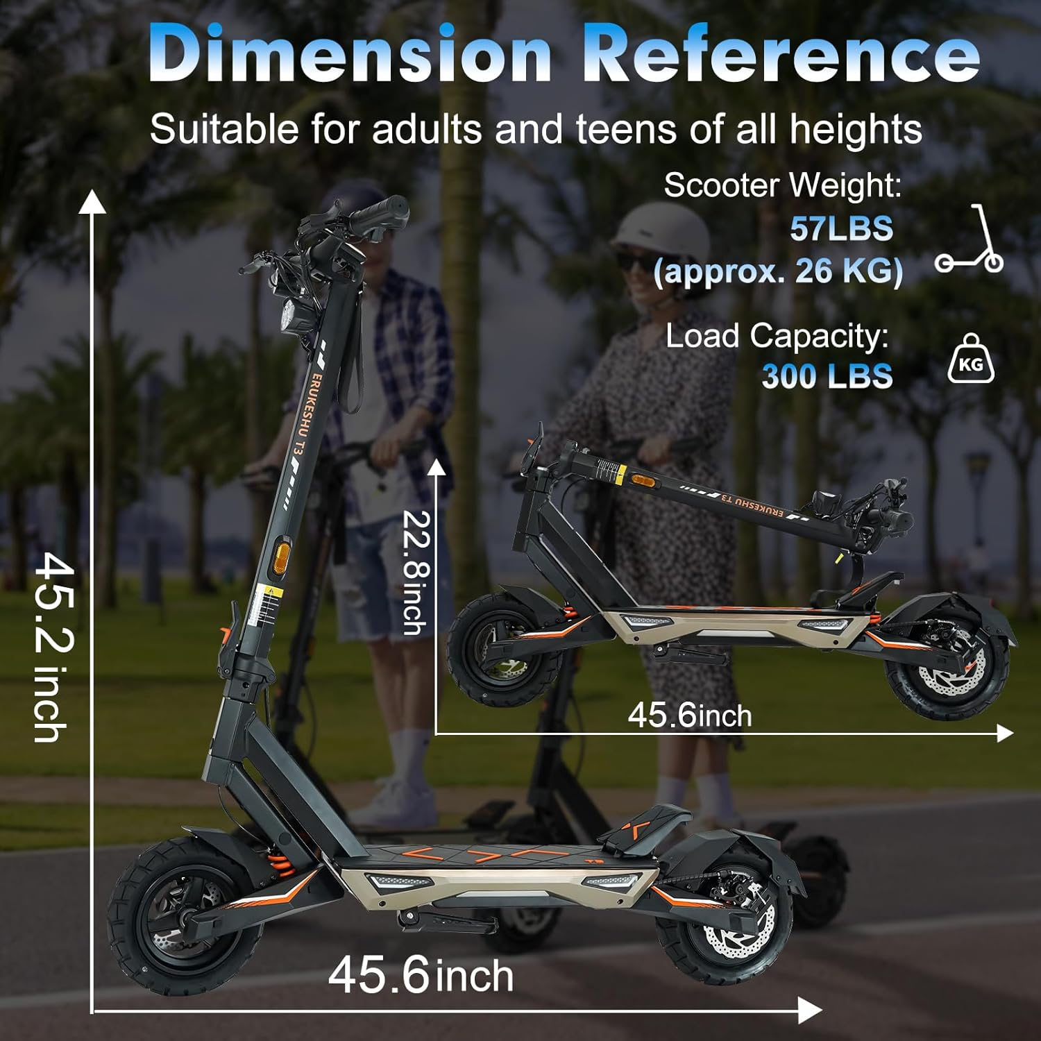 Electric Scooter for Adults, 5600W/1500W/1200W/800W Motor Fast Electric Scooter, 46/40/35 MPH Top Speed, 27Ah/20.8Ah/15.6Ah Battery, 10/11