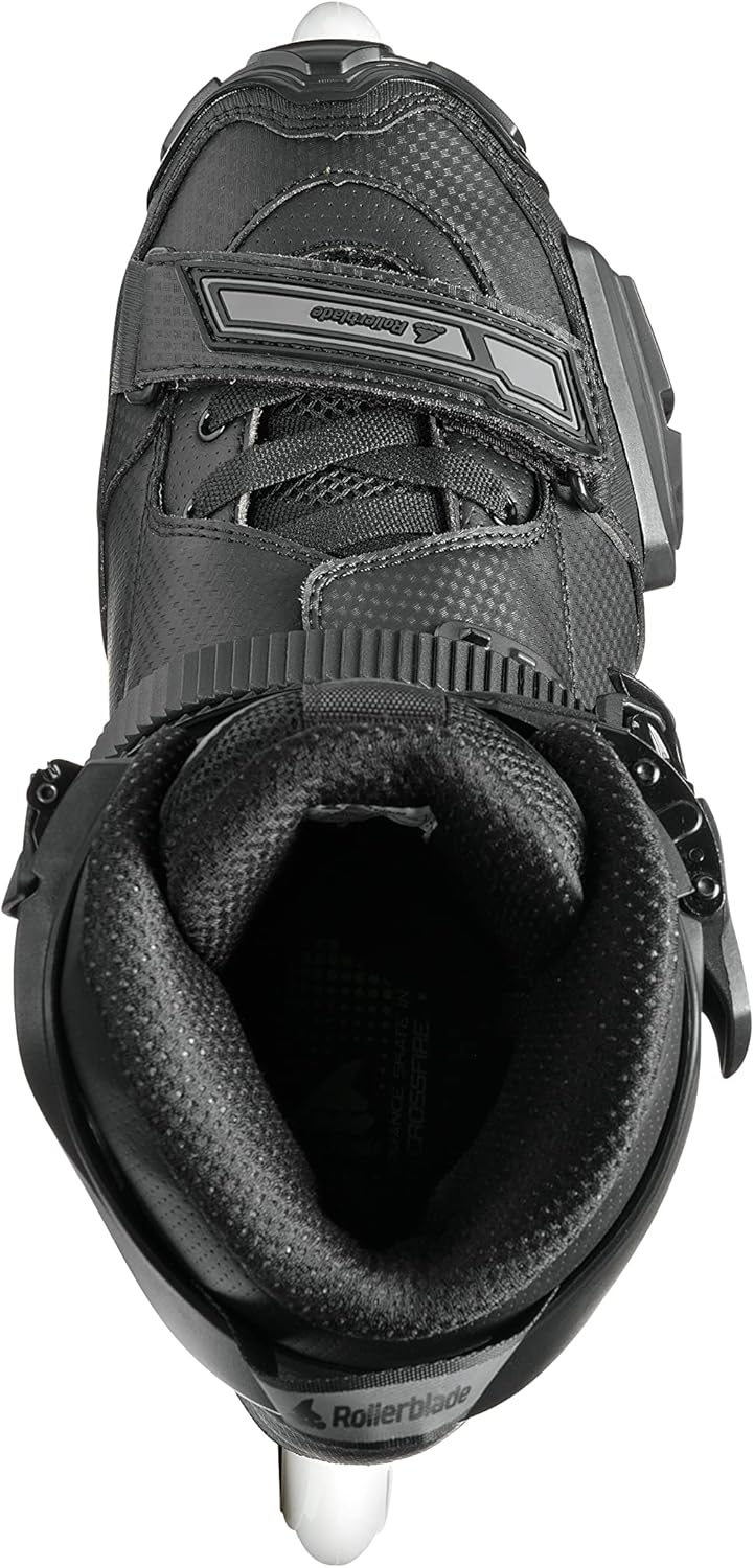 Rollerblade Crossfire Unisex Adult Slalom Inline Skate, Black, Urban Performance Inline Skates