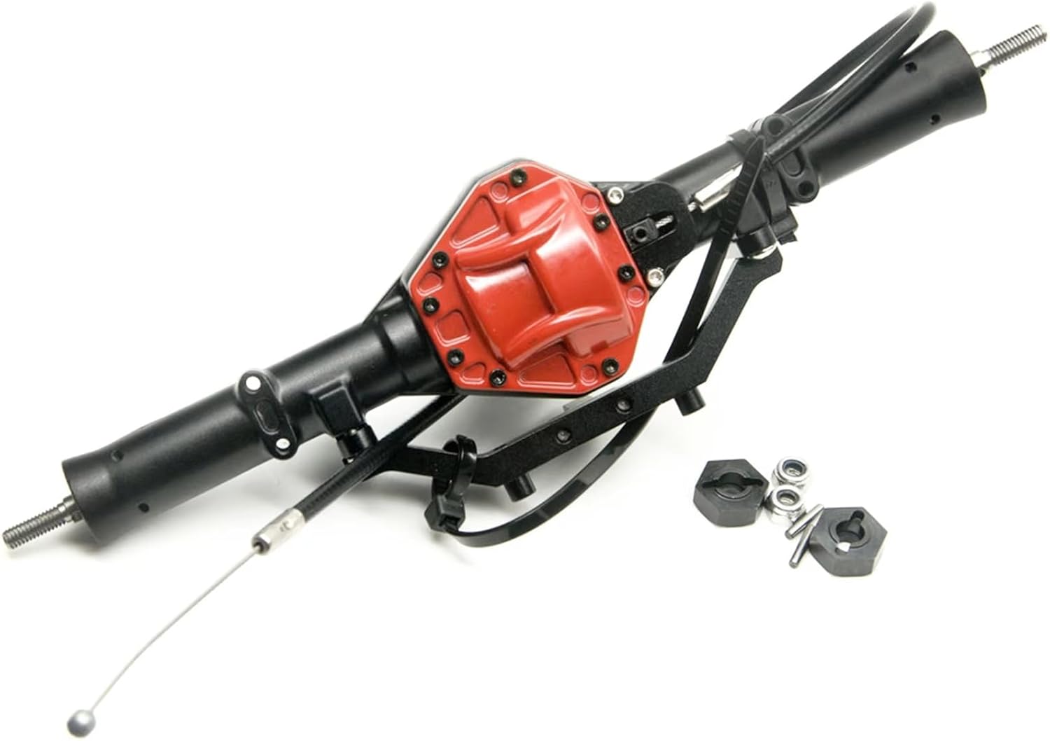 RC Spare Part Compatible with Axial for SCX10 90046 90047 1/10 RC Crawler Car Truck Upgrade Parts Accessories Front Rear Axles with Lock