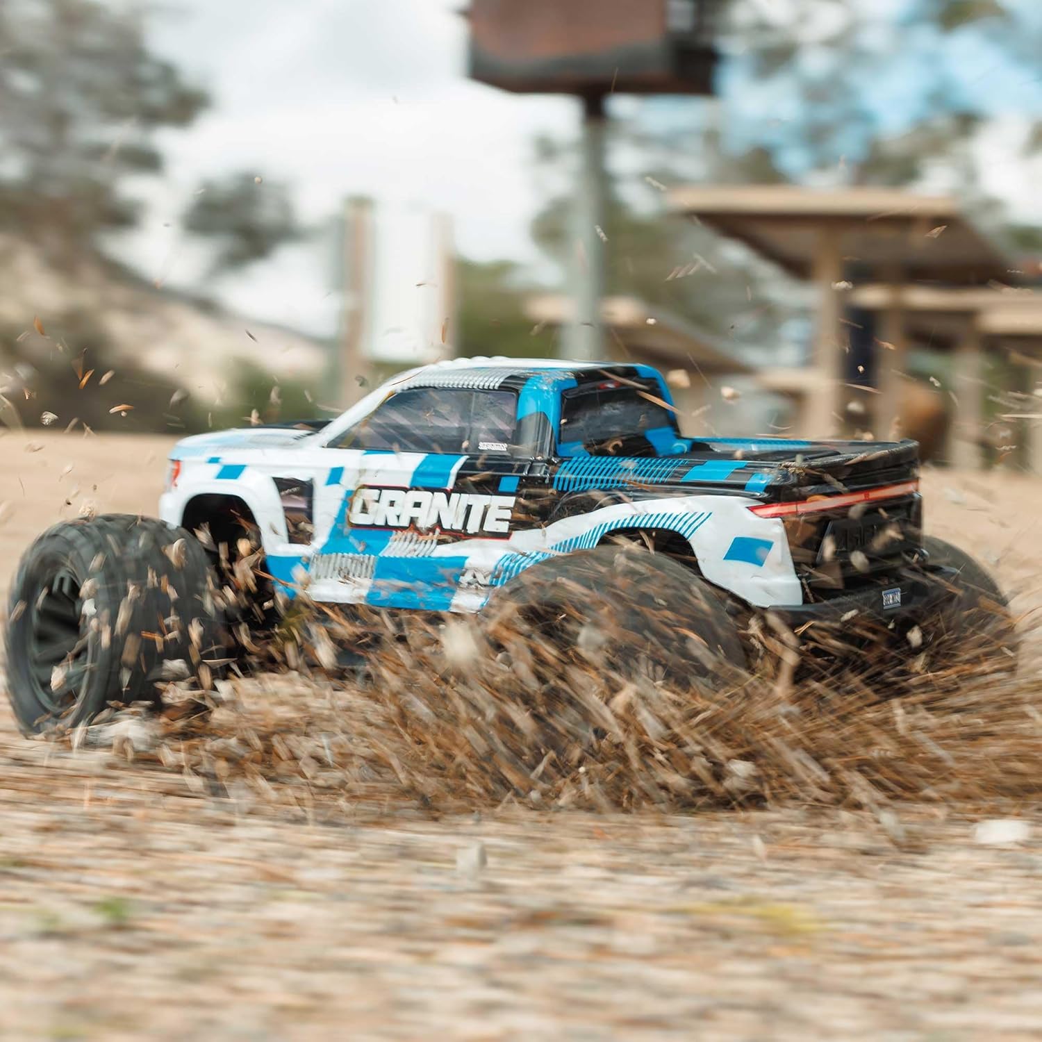 ARRMA RC Truck 1/10 Granite 4X4 RTR Brushed Monster Truck, Blue, RTR (Battery and Charger Not Included) ARA4202V4T2