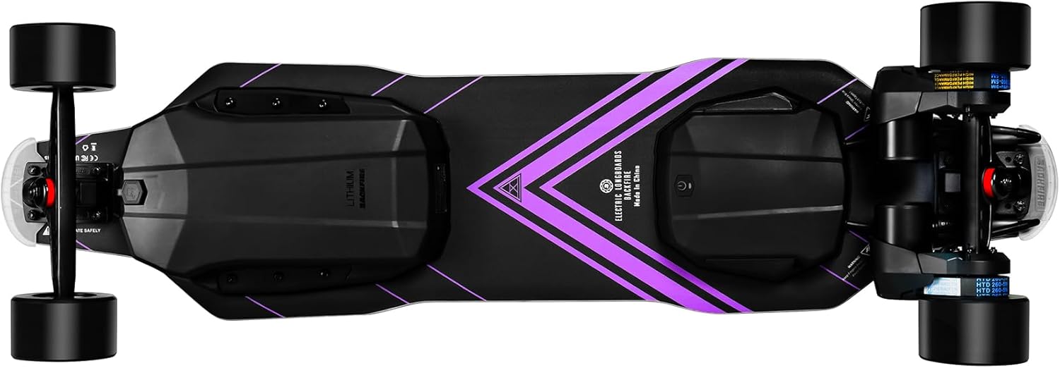 Backfire Zealot S3 Electric Skateboard with Major V3 Remote, 30 mph top Speed, Colorful Lighting