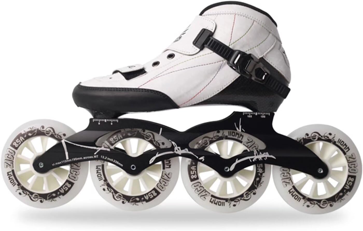 Unisex Inline Racing Skates, Carbon Fiber Boot with 4 Performance Wheels, Adult Speed Training & Fitness Skate