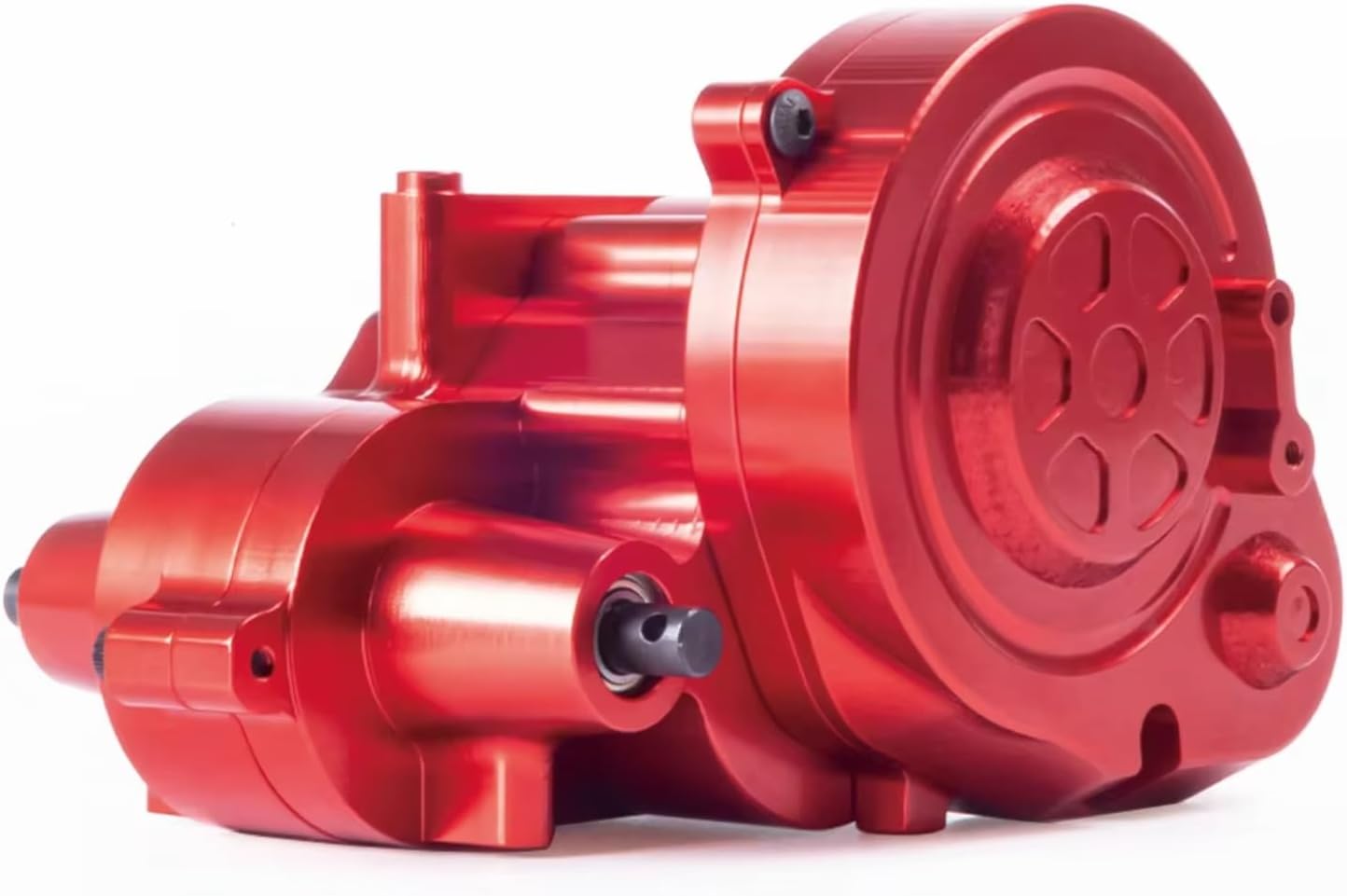 Rc Upgrade Parts For Axial RBX10 For Ryft 1/10 Metal Gearbox Transmission Box With Gear With 17T Pinion Brass RC Crawler Car Upgrade Parts(Red)