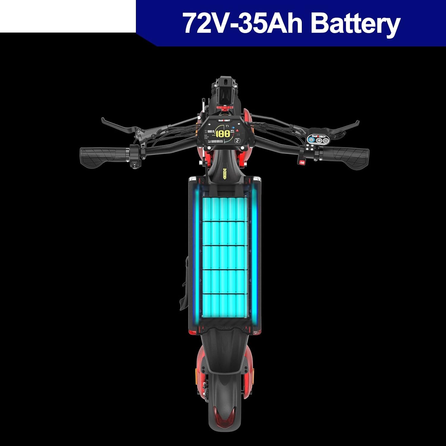 NANROBOT LS7+ Electric Scooters for Adults Fast 75mph Off Road EScooter Folding Waterproof 6000W Dual Motor EScooter with Suspension Kick Escooters 300lbs Load 45-85 Miles Dual Hydraulic Brake(Nutt)