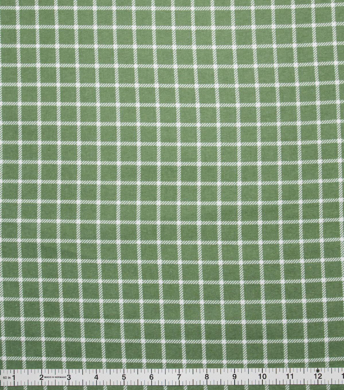 Super Snuggle Green Windowpane Plaid Flannel Fabric