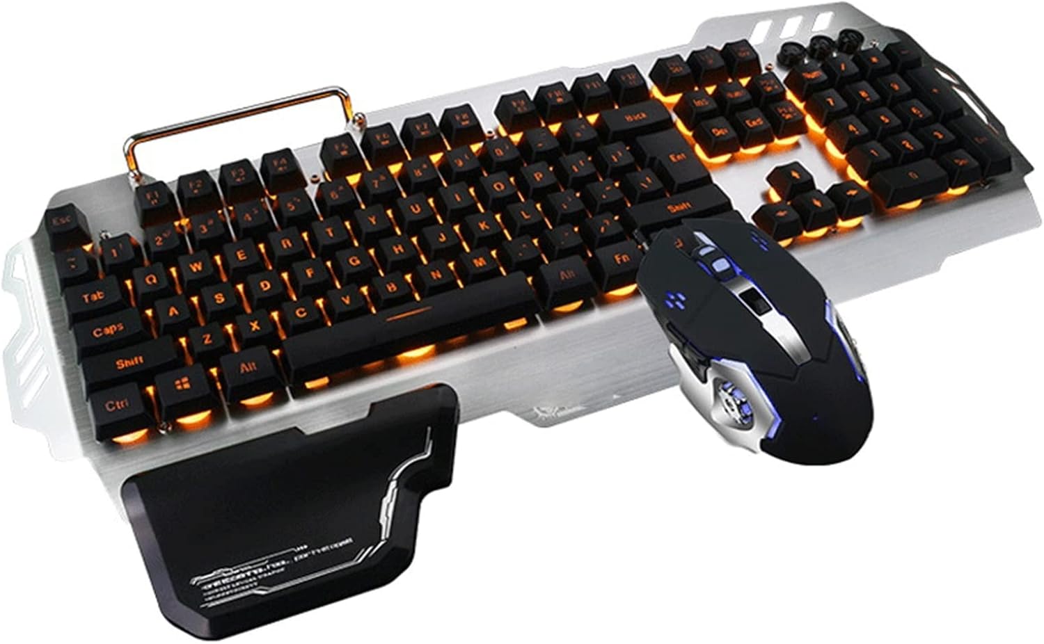 Gaming Keyboard and Mouse,Gaming Keyboard USB Wired Backlit Gaming Keyboard Mechanical Feeling with Gaming Mouse,Gaming Keyboard Wired Set,for Windows,Mac OS Computer (Color : Black)