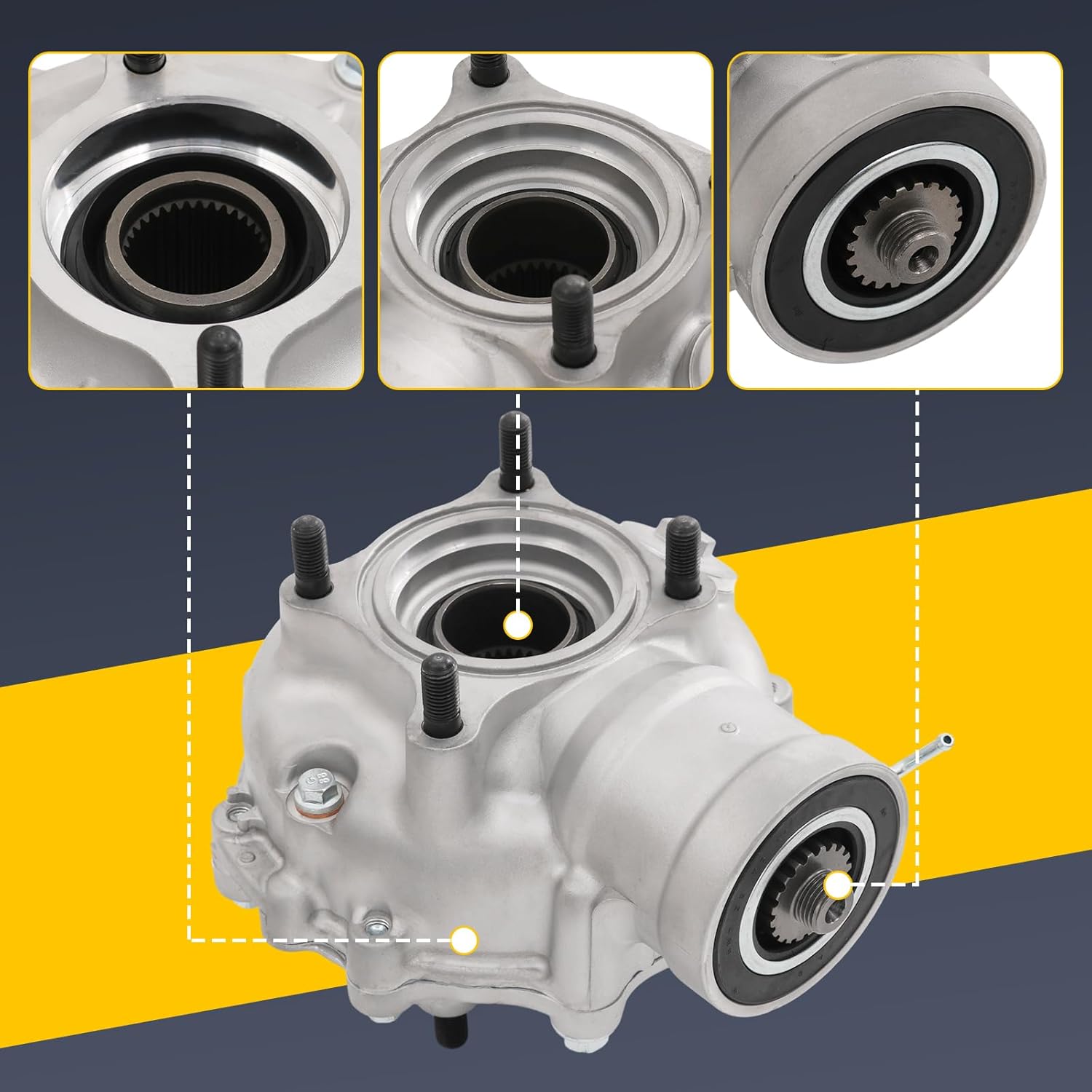 Rear Final Gear Differential with Rear Axle Shaft Compatible with Honda Rancher 2007-2013 TRX420 TRX420FM TRX420FPE TRX420FPM TRX420TE TRX420TM # 41300HP5600 41300-HP5-600