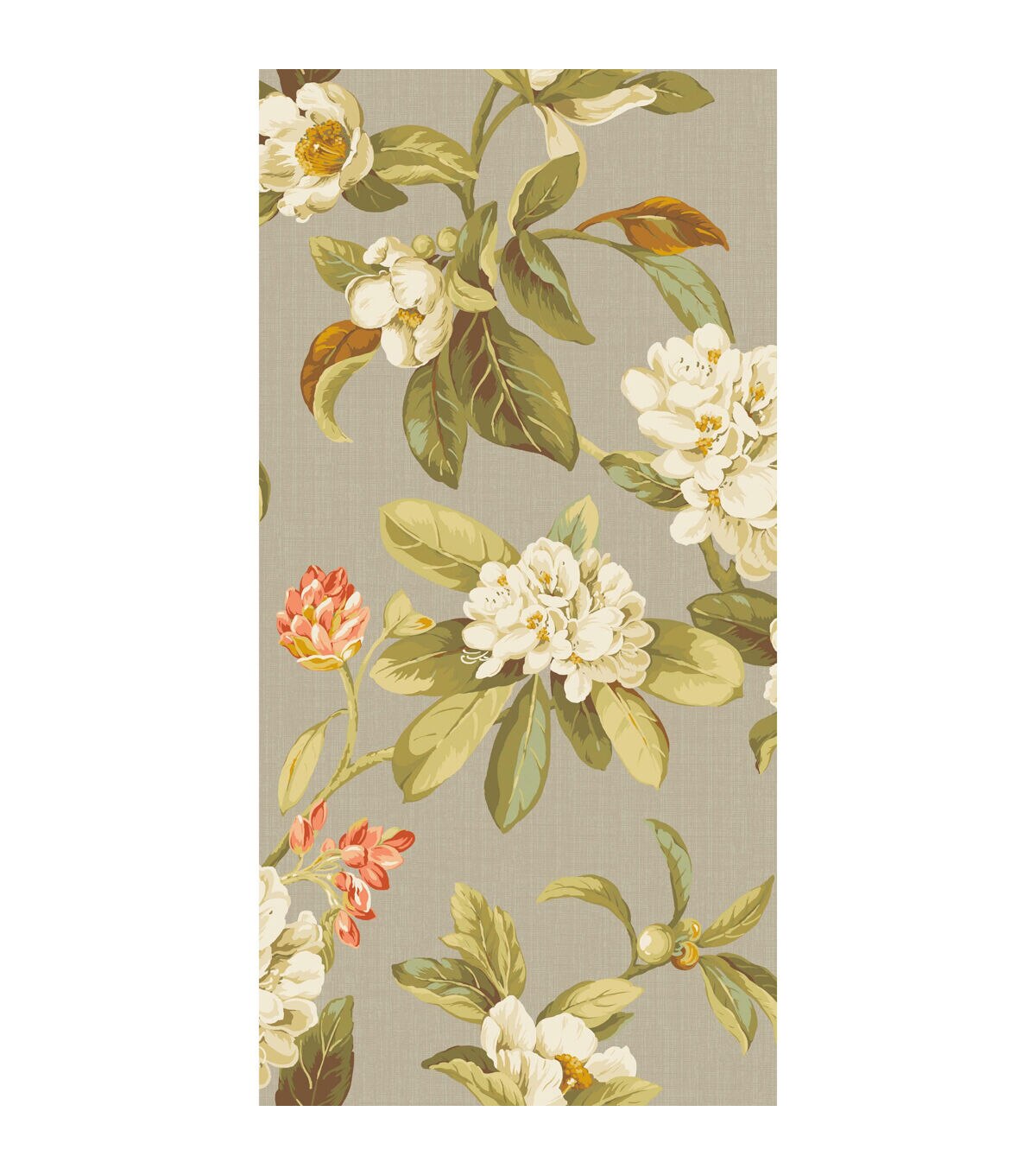 RoomMates 18 x 18' Floral on Beige Live Artfully Peel & Stick Wallpaper