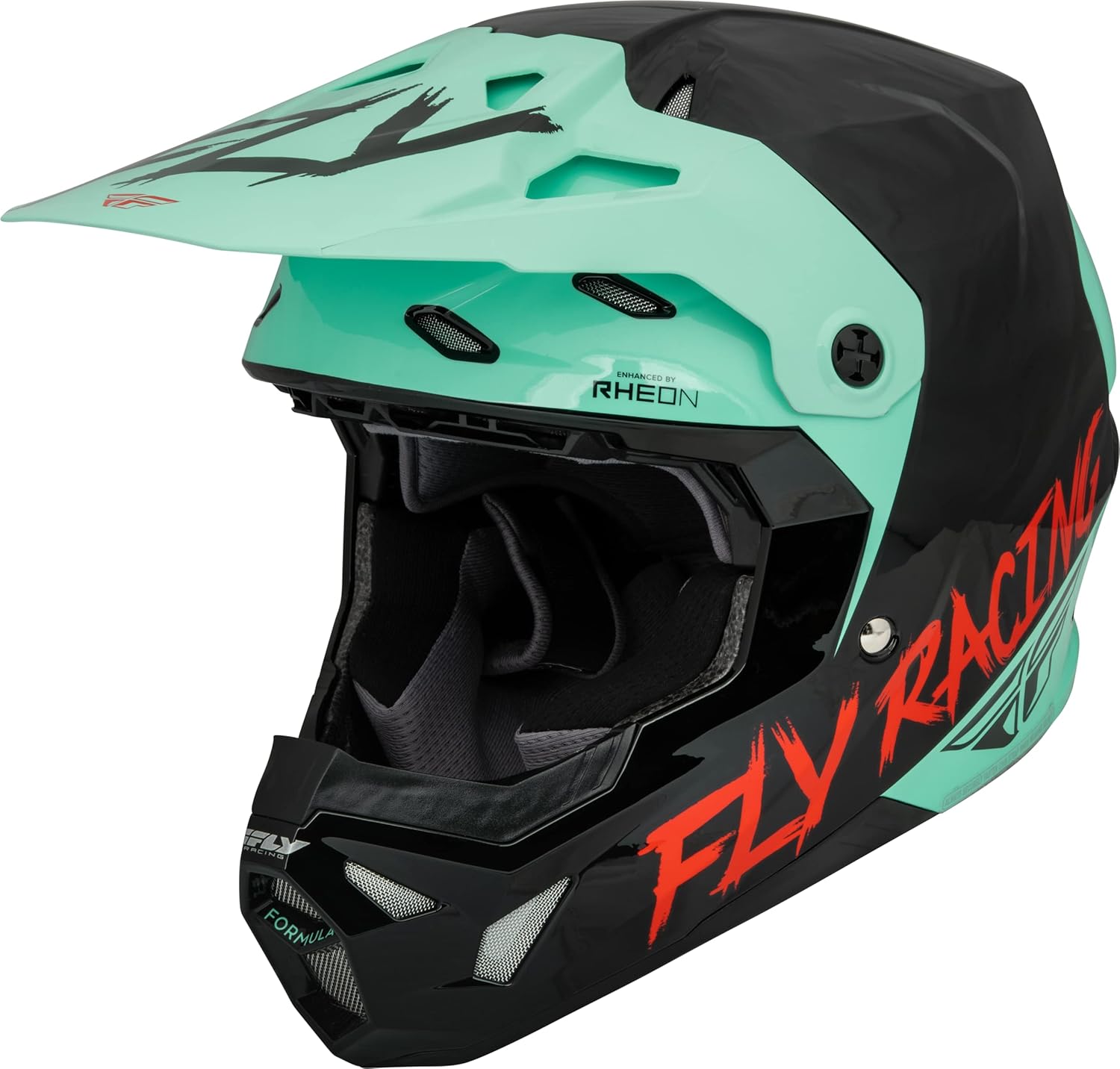 Fly Racing 73-0034YL Youth Formula Cp S.E. Rave Helmet Black/Mint/Red Yl