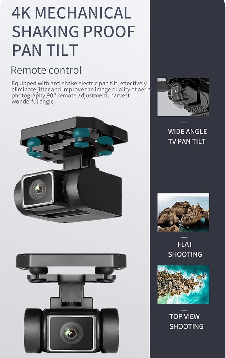 GPS Drones with 4K Camera for Adults 5G FPV Transmission RC Quadcopter with 30Mins Flight Time Brushless Motor Follow Me Auto Return Home Long Control Range Drone (Battery*5) (Battery*1)