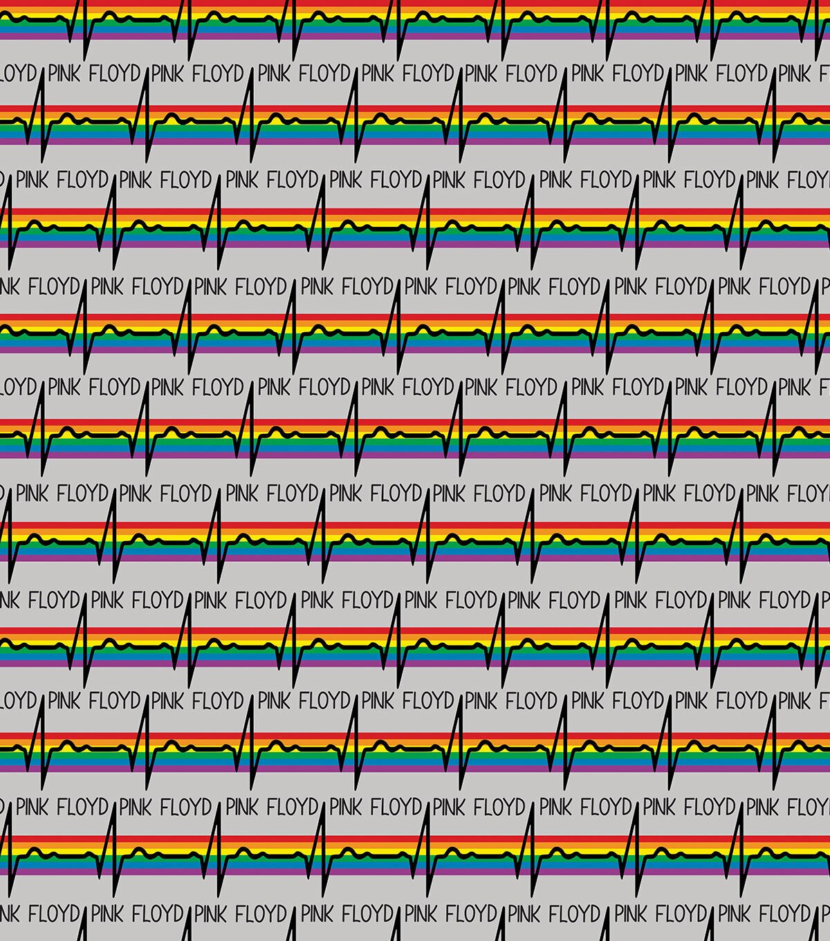 Pink Floyd Rainbow Arch Cotton Fabric