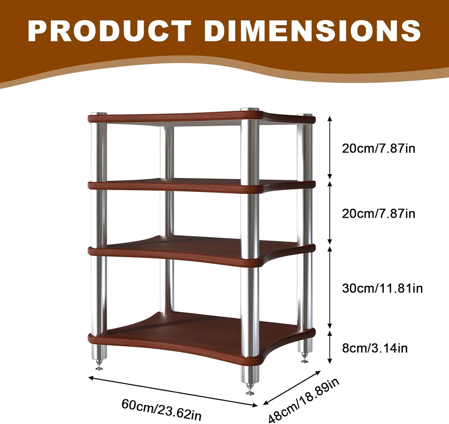 SHZYJBRY 4-Tier AV Media Stand