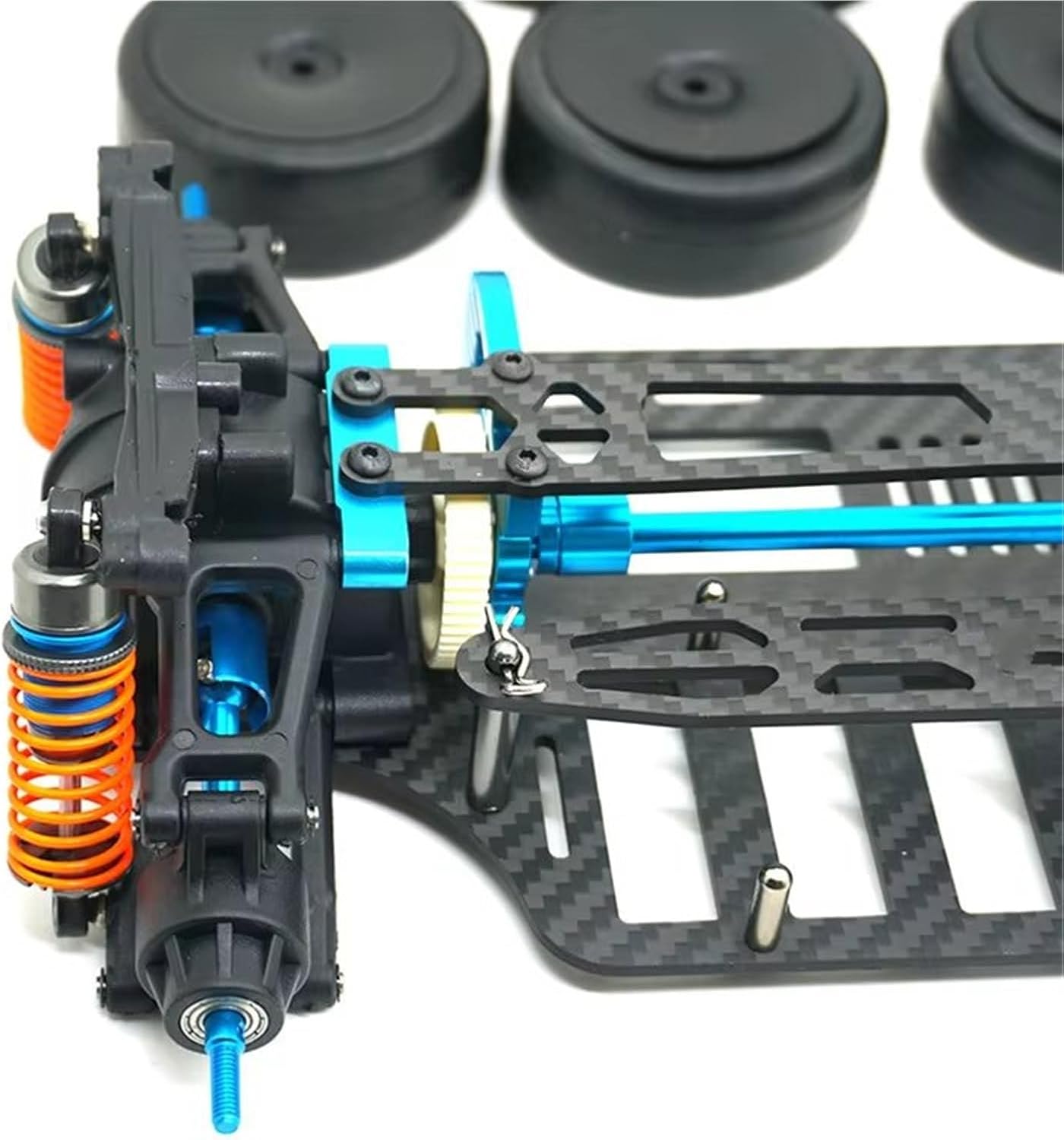 RC Car Accessories Compatible with Tamiya for TT01 TT01E 1/10 RC Car Upgrade Parts Aluminium Alloy for Chassis Frame Body Shaft Drive 4WD Kit