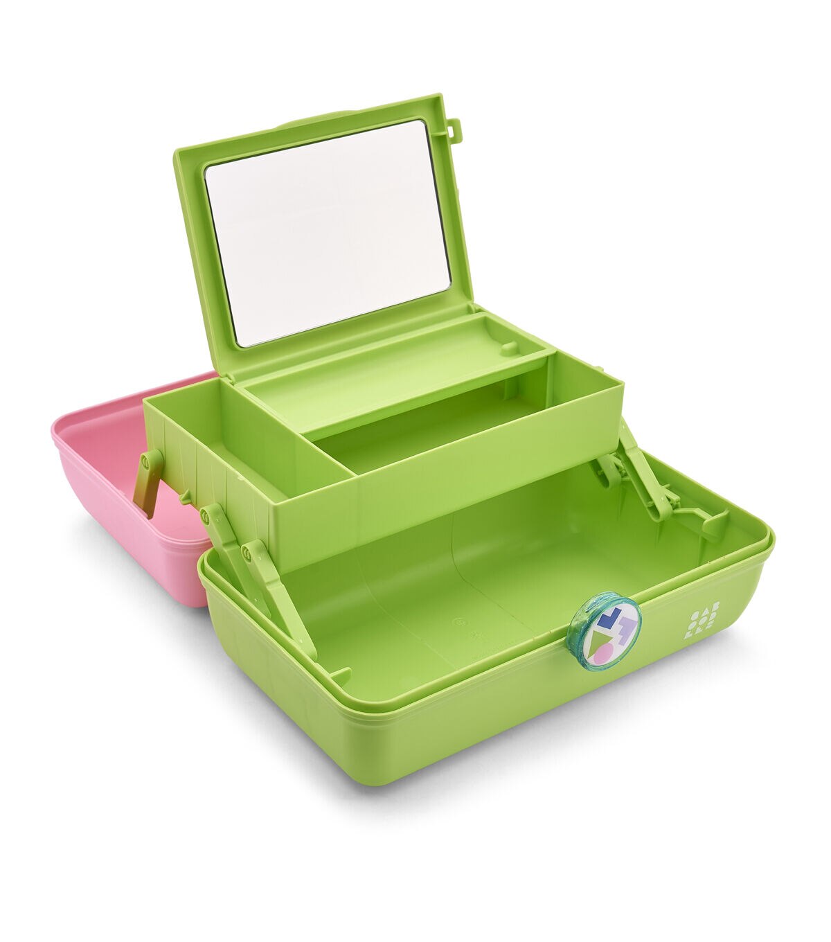 Caboodle 13 Pink & Green On The Go Girl Carrying Case