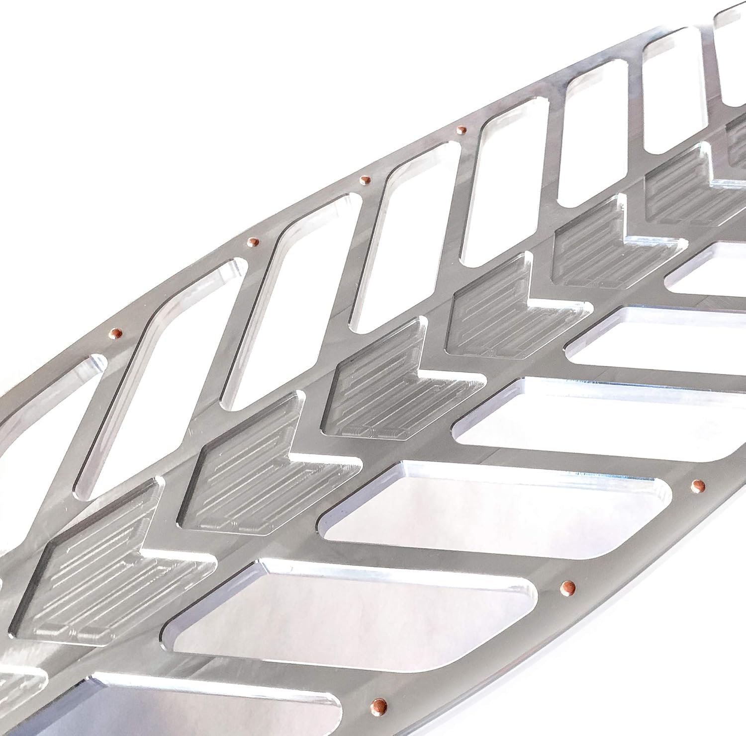 UTV INC 36 inches Flat Tail Billet Aluminum CNC Machined Longboard with Brass Rivets Skate Board Complete Steam Punk, Blue