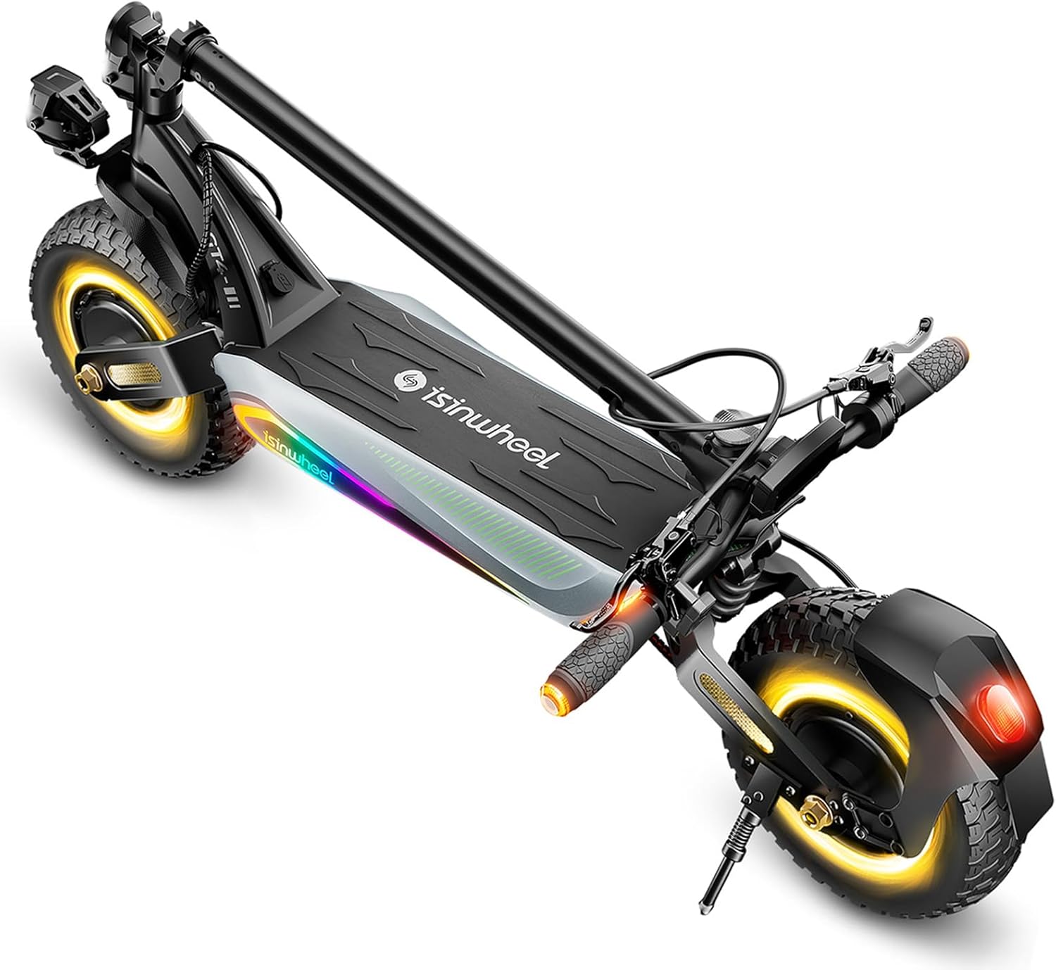 isinwheel GT1/GT2 Electric Scooter Adults, 28 MPH Top Speed, 28/37Miles Range, 800/1000W Motor, 330LBS Load, Off-Road Scooter for Adults with Turn Signal (2025 Upgraded Version)