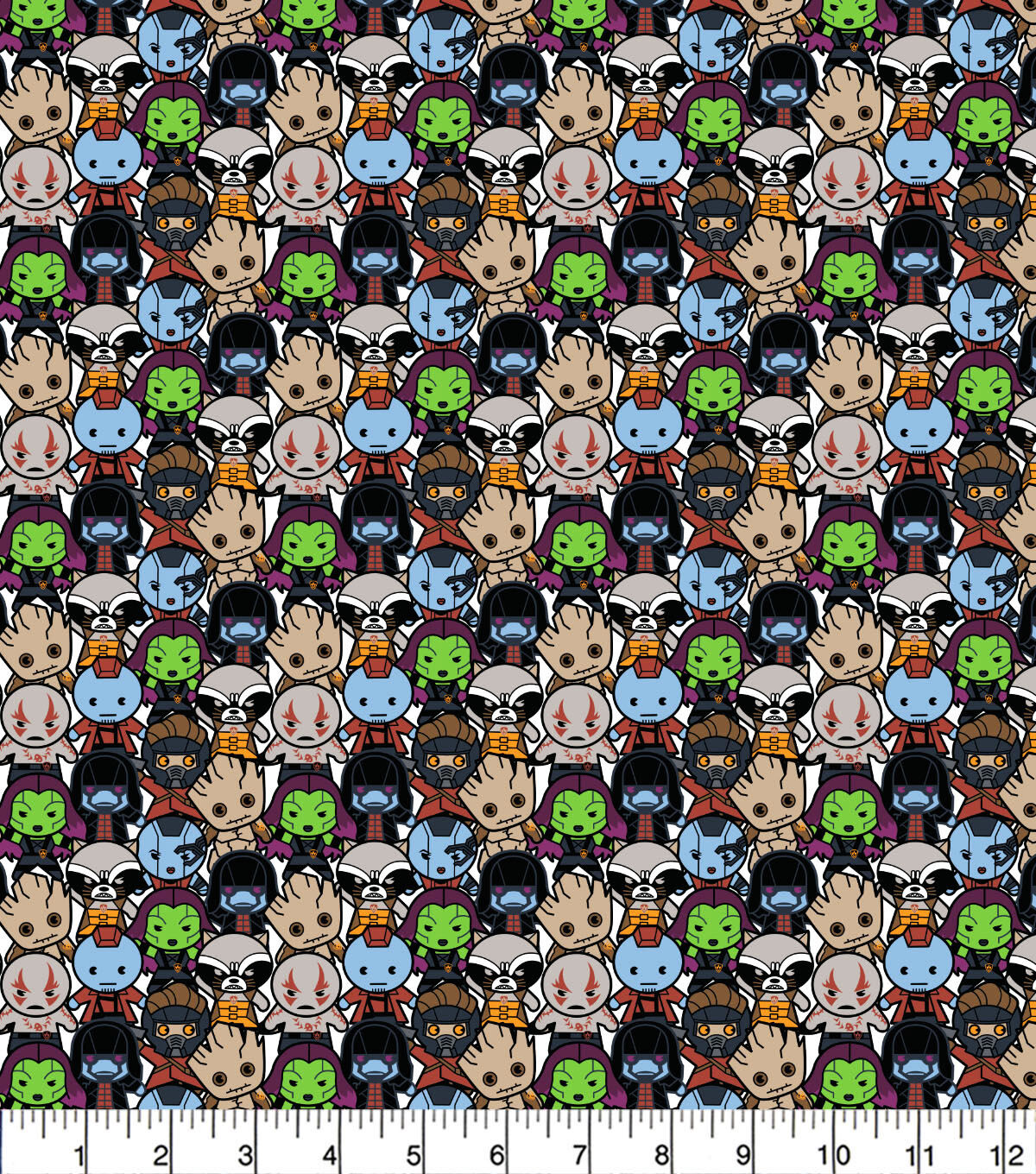 Guardians Of Galaxy Packed Cotton Fabric