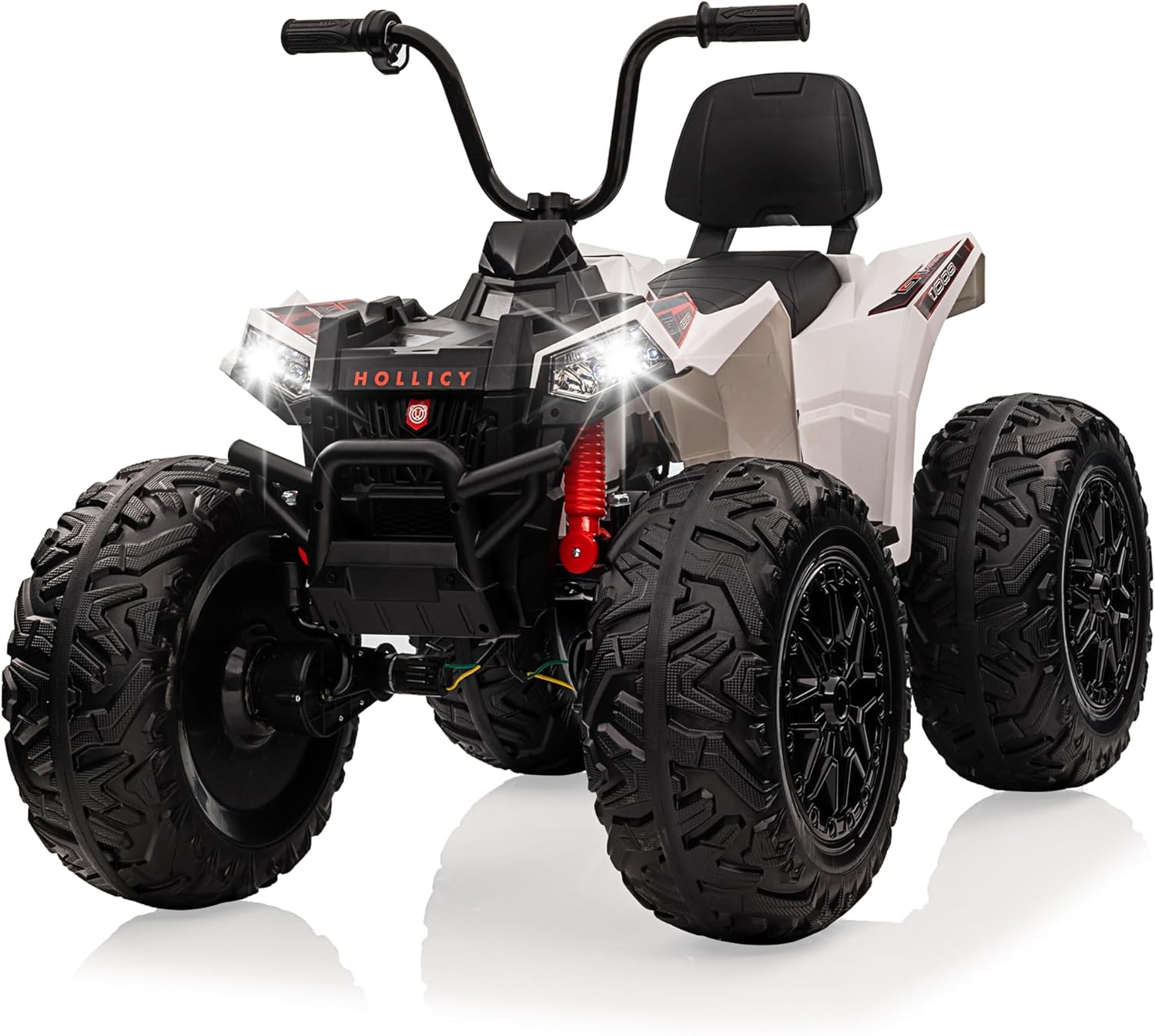 24V Kids Ride on Electric ATV,2 Seater 4WD All Terrain Quad, 4 Wheeler Ride on Toy Car