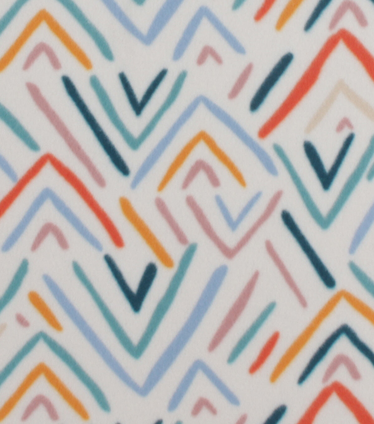 Multi Color Open Triangle Blizzard Prints Fleece Fabric