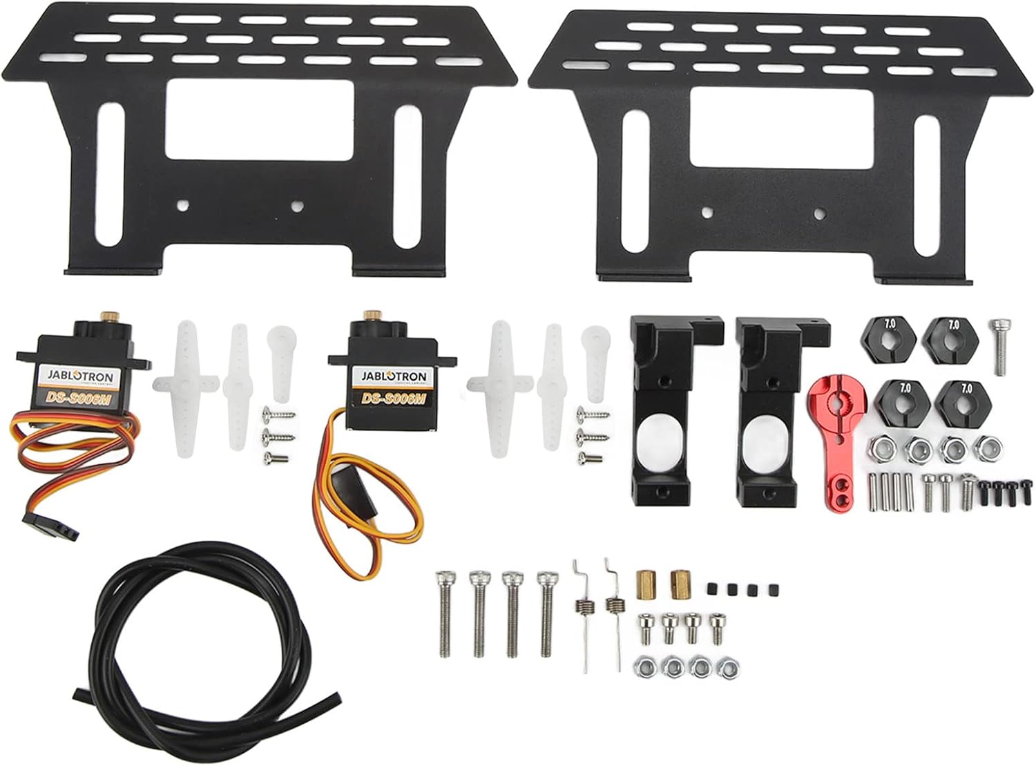HEEPDD RC Vehicle Front Rear Axles Kit, Front Rear CNC Differential Locking Portal Axles Set for Axial SCX10 I II III 90046 90047 1/10 RC Car (Black)