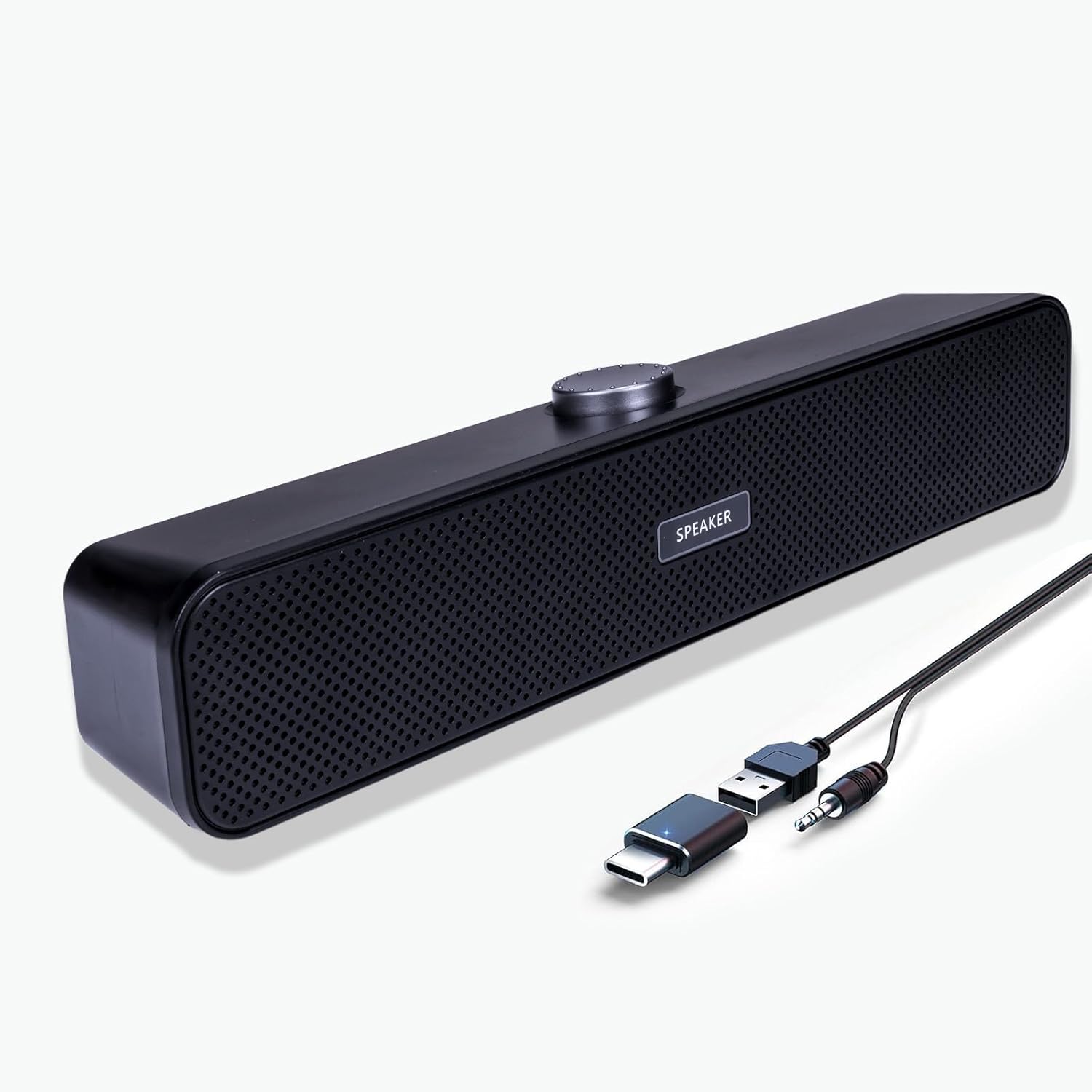 Computer Speakers, Suitable for Desktop Computers, laptops, and Tablets, USB-Powered, Wired mini Speakers with Volume Control, Equipped with 3.5 mm Audio Jack for Stereo Sound Effects.